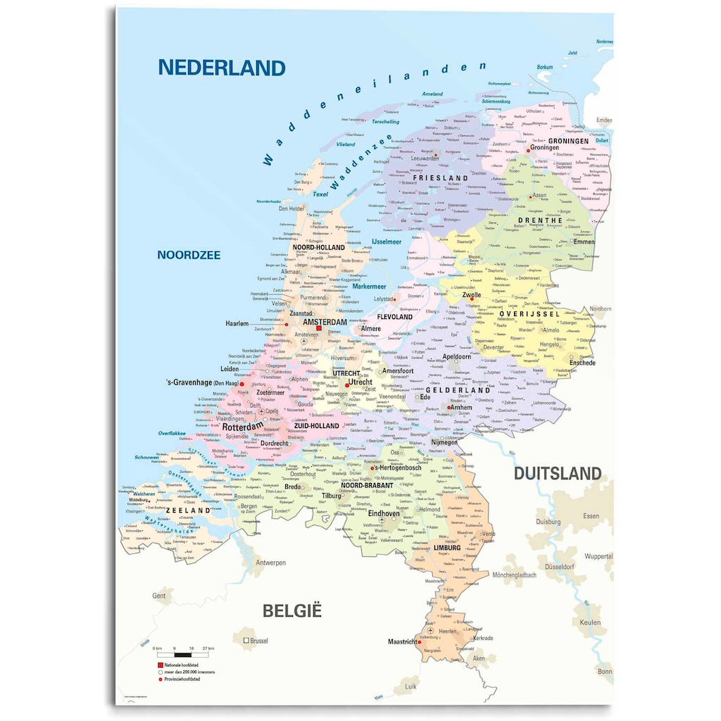 Reinders! Deco-Panel »Schulkarte Niederlande«