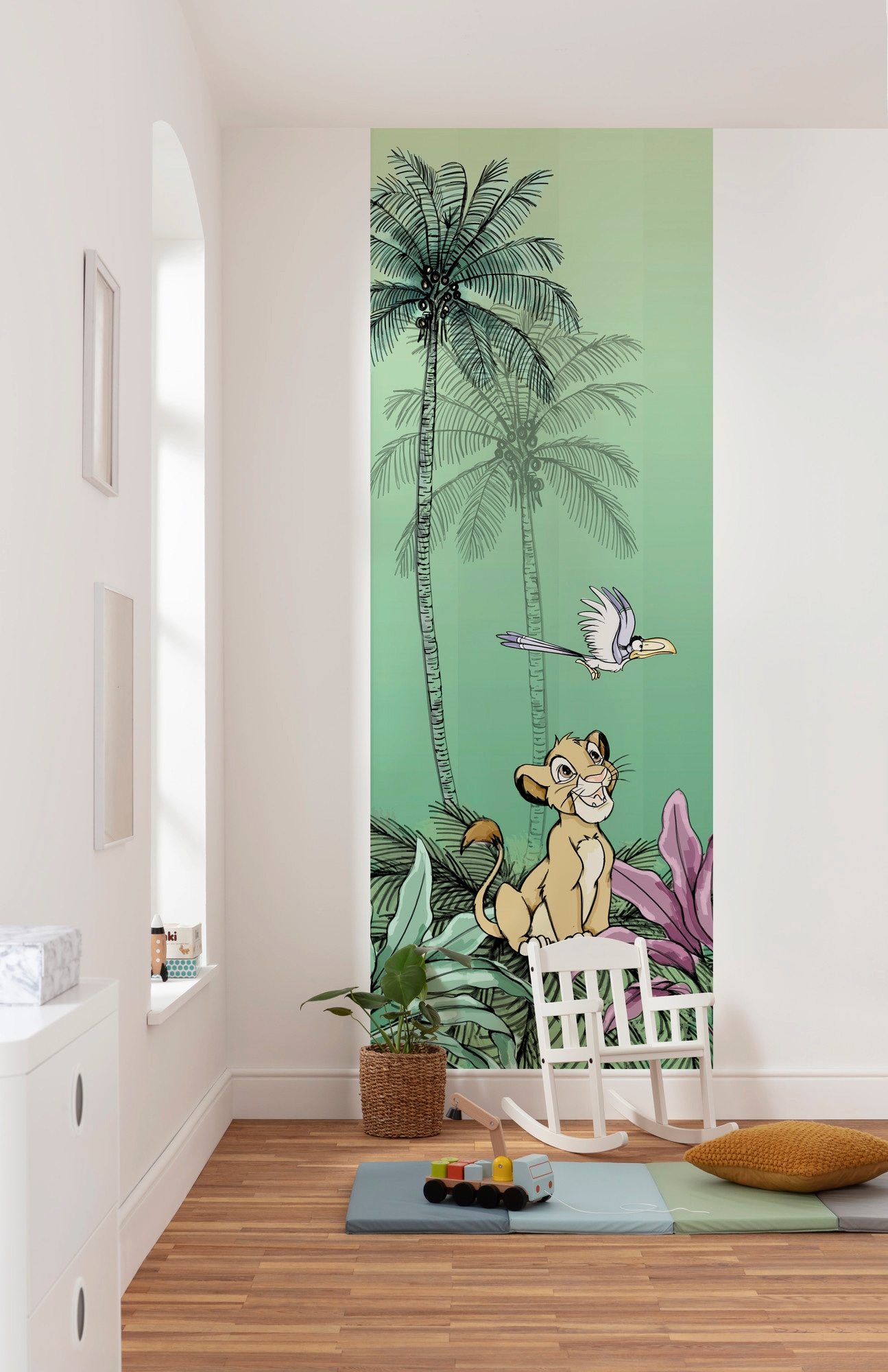Komar Vliestapete »Digitaldruck Vlies - Jungle Simba - Größe 100 x 280 cm«, bedruckt, Wohnzimmer, Schlafzimmer