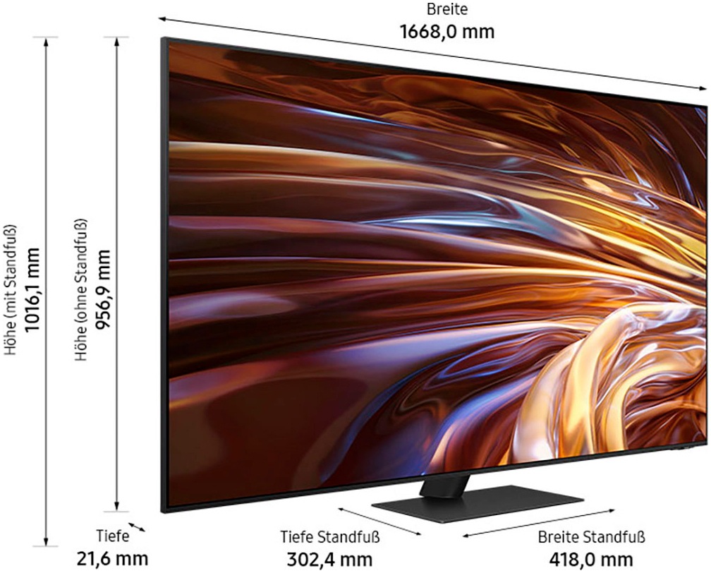 Samsung QLED Mini LED-Fernseher »GQ75QN95DAT«, 4K Ultra HD, Smart-TV, Neural Quantum 4K AI Gen2 Prozessor, Mini LED, bis zu 144Hz