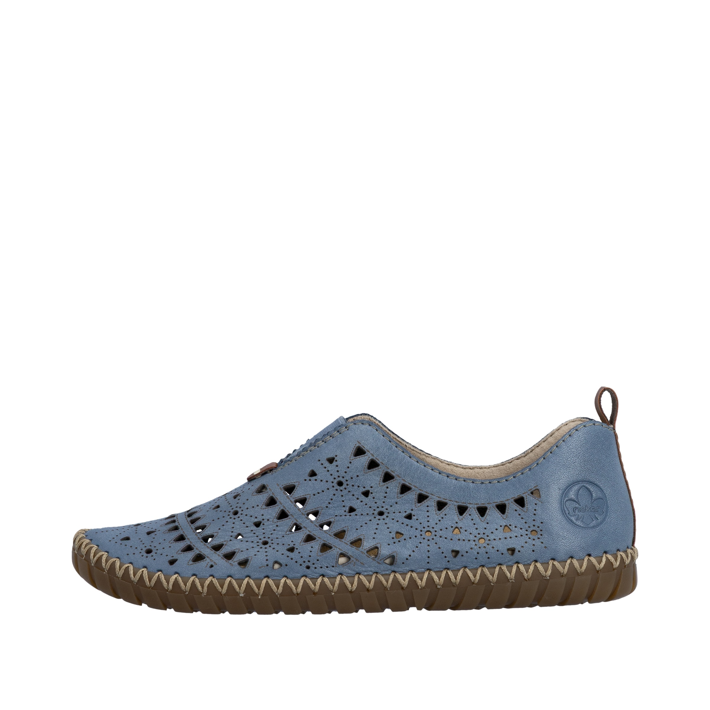 Rieker Slipper  Schlupfschuh, Halbschuh, Urlaubsschuh mit Perforation