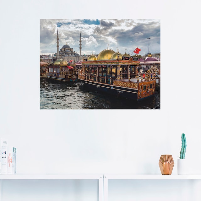 Shop Wandbild in als Istanbul«, Gebäude, Größen Poster OTTO Online Leinwandbild, Artland St.), oder im versch. bestellen auf (1 »Blick Wandaufkleber