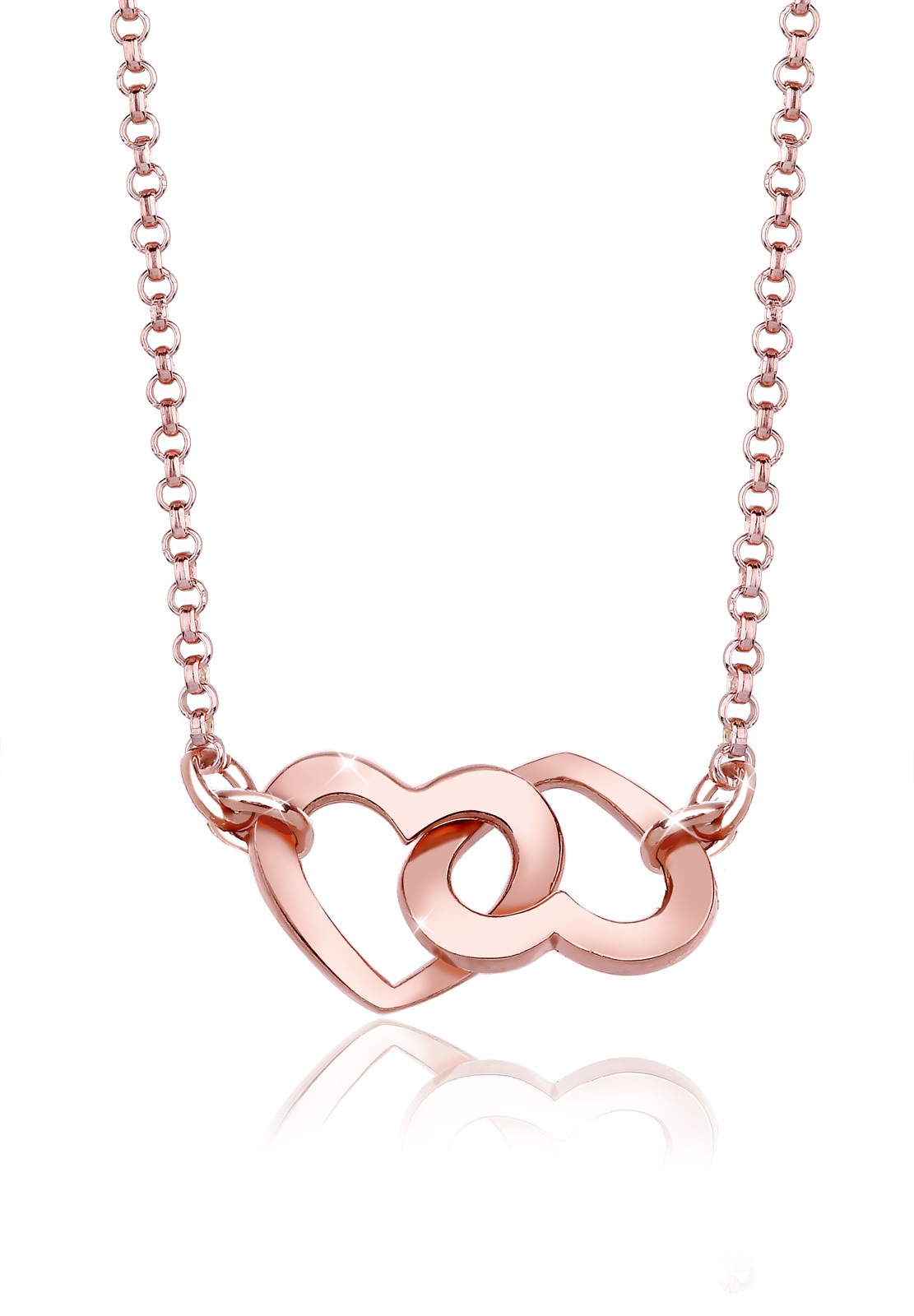 Elli Kette mit Anhänger »Herzen Liebe Verbunden 925 Sterling Silber«