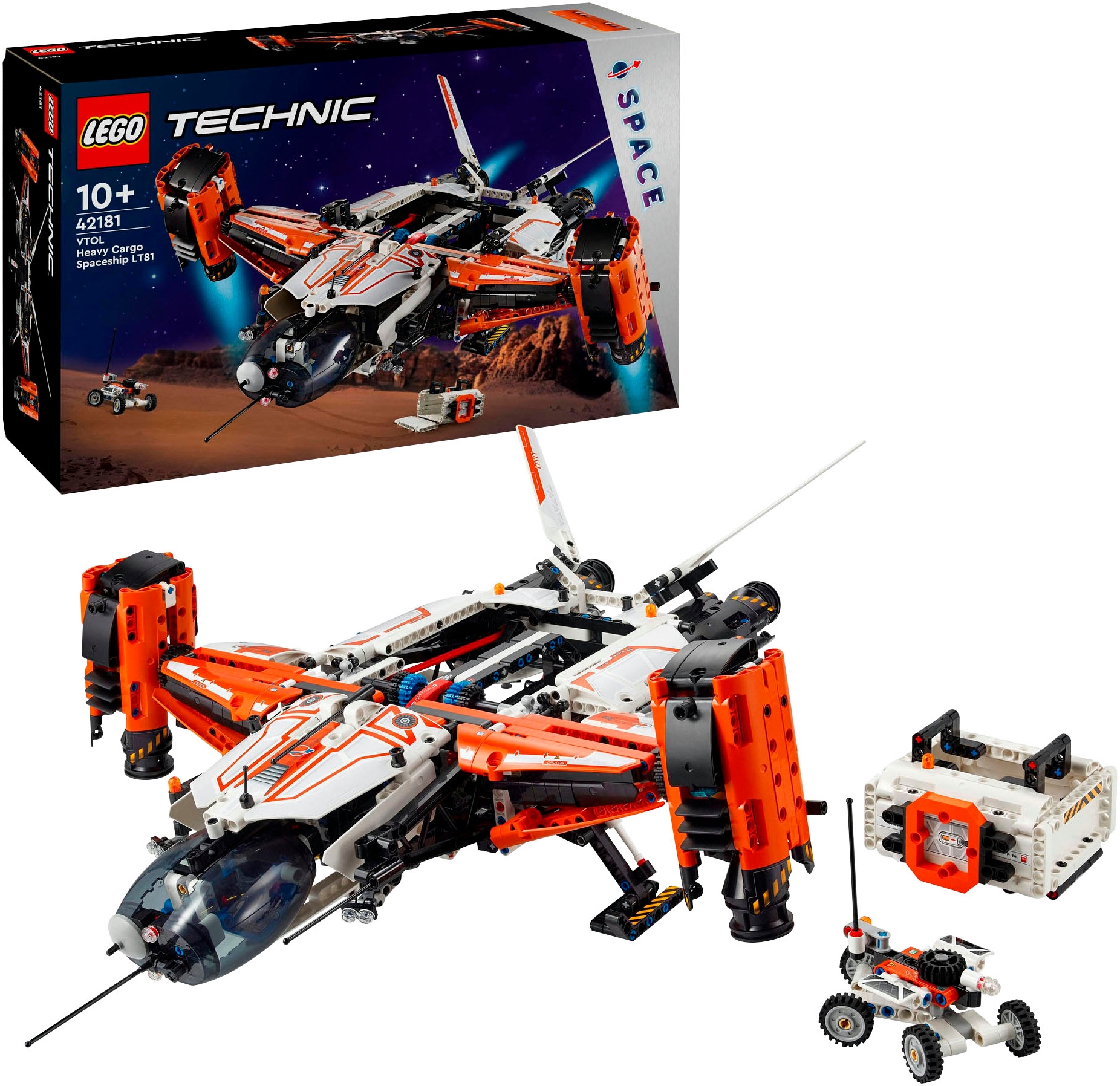 LEGO® Konstruktionsspielsteine »VTOL Schwerlastraumfrachter LT81 (42181), LEGO® Technic«,...