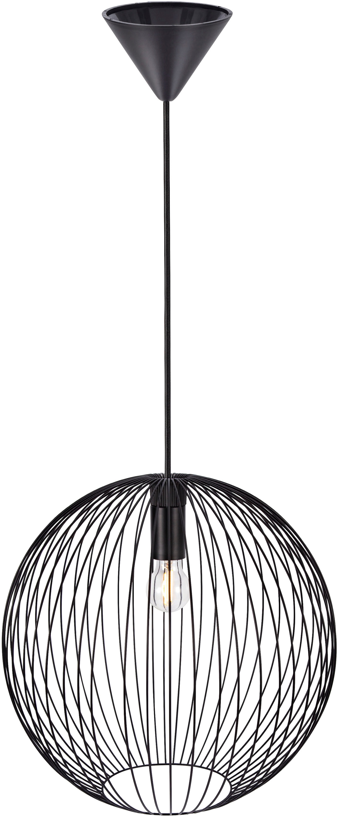 Nordlux Pendelleuchte »Beroni«, Leuchtmittel E27 | ohne Leuchtmittel, Minimalistisches und industrielles Design, für E27 LED Leuchmittel