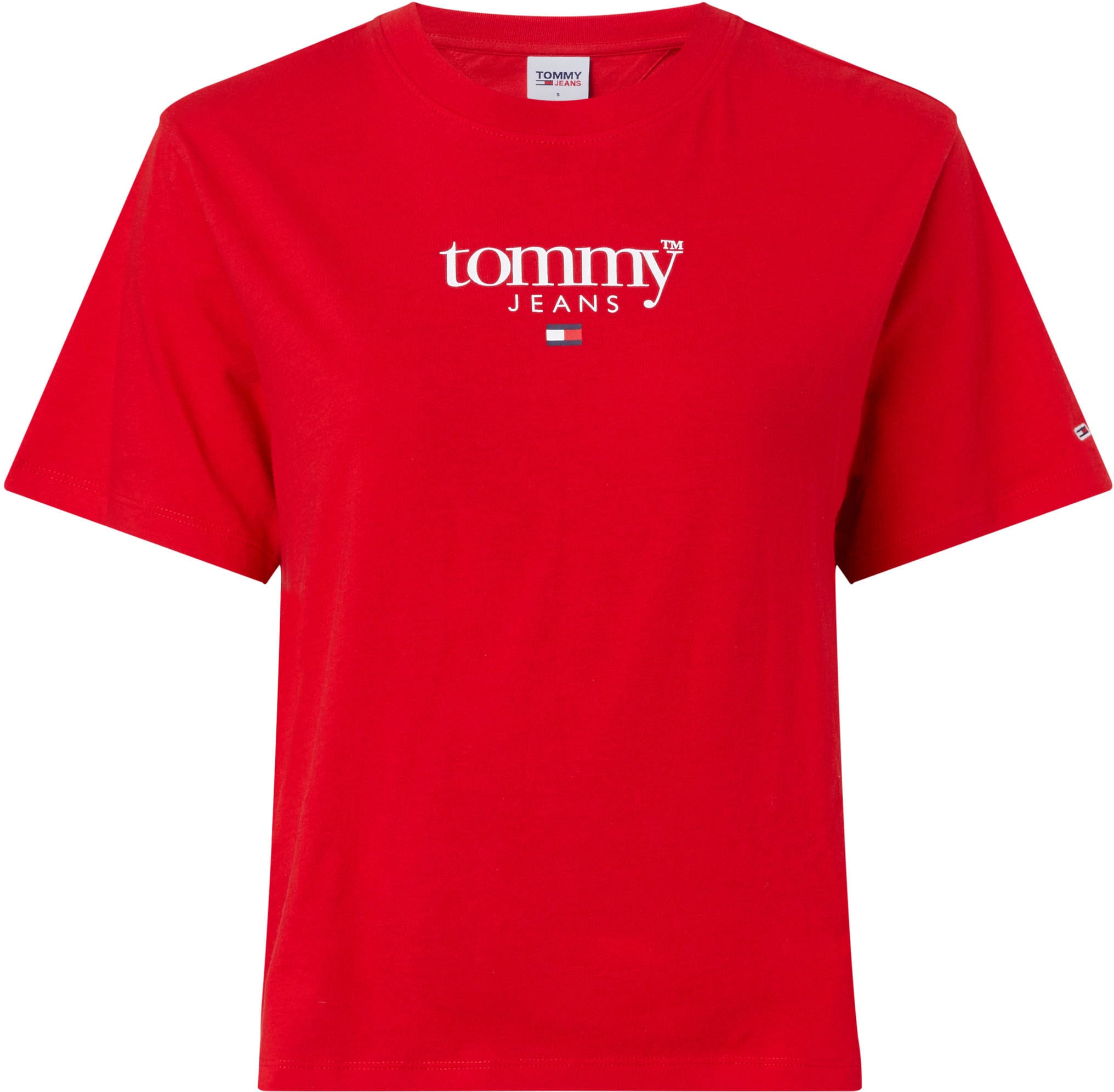 Tommy Jeans Kurzarmshirt »TJW CLASSIC ESSENTIAL LOGO 1 SS«, mit gestickter  Tommy Jeans Logo-Flag online bei OTTO