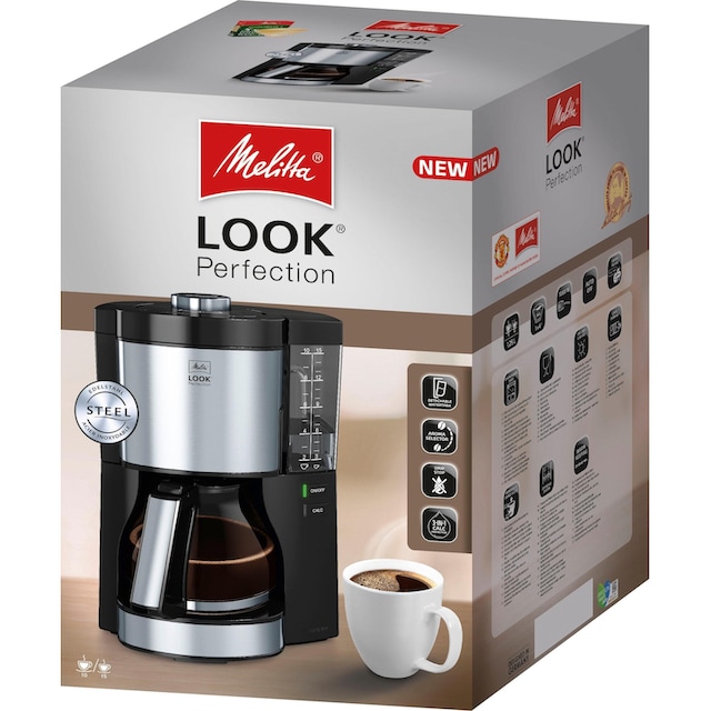 Melitta Filterkaffeemaschine »Look® Perfection 1025-06«, 1,25 l Kaffeekanne,  Papierfilter, 1x4 jetzt im OTTO Online Shop