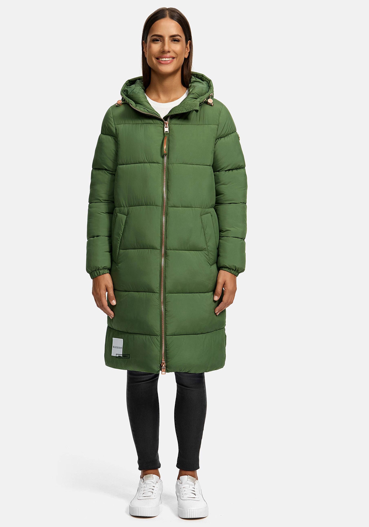 Marikoo Winterjacke »Marikoo Nomadiaa lange Damen Winterjacke N024«