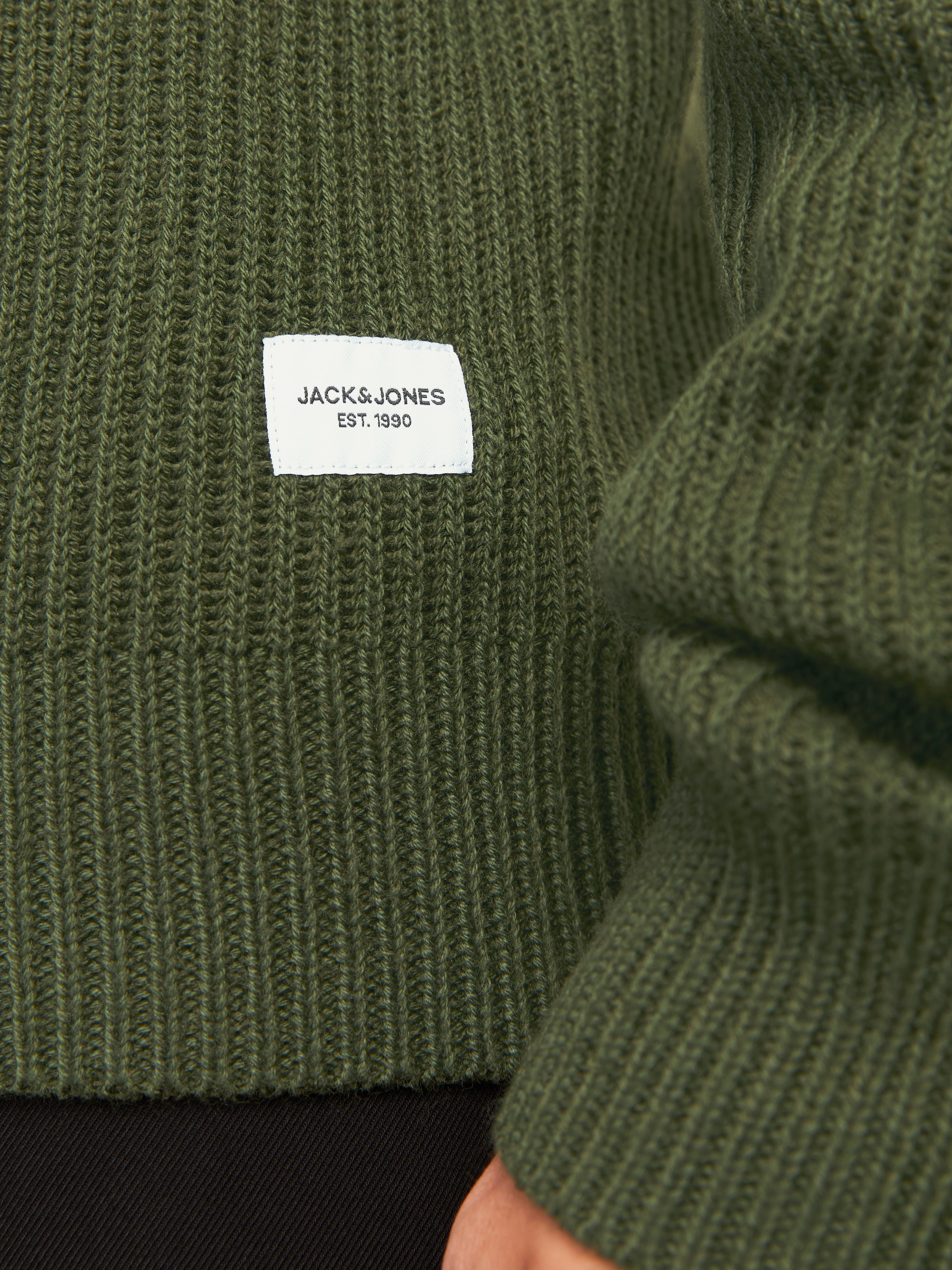 Jack & Jones Rundhalspullover »JJPANNEL KNIT CREW NECK AW24«
