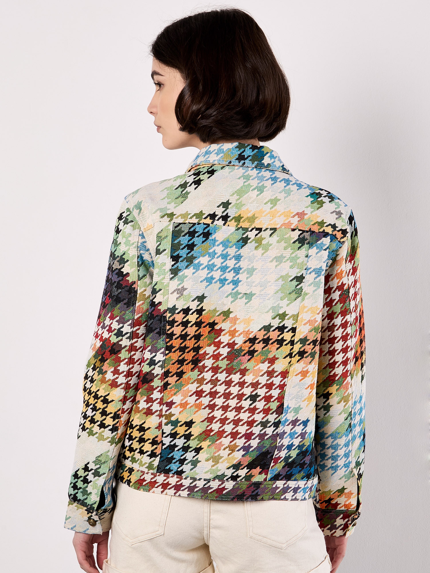Apricot Kurzjacke »Jacke« mit Hahnentrittmuster und Knopfleiste