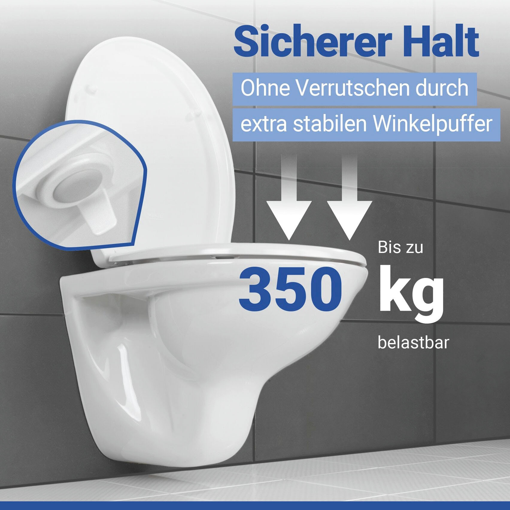 WENKO WC-Sitz »Gubbio« Duroplast, mit Absenkautomatik