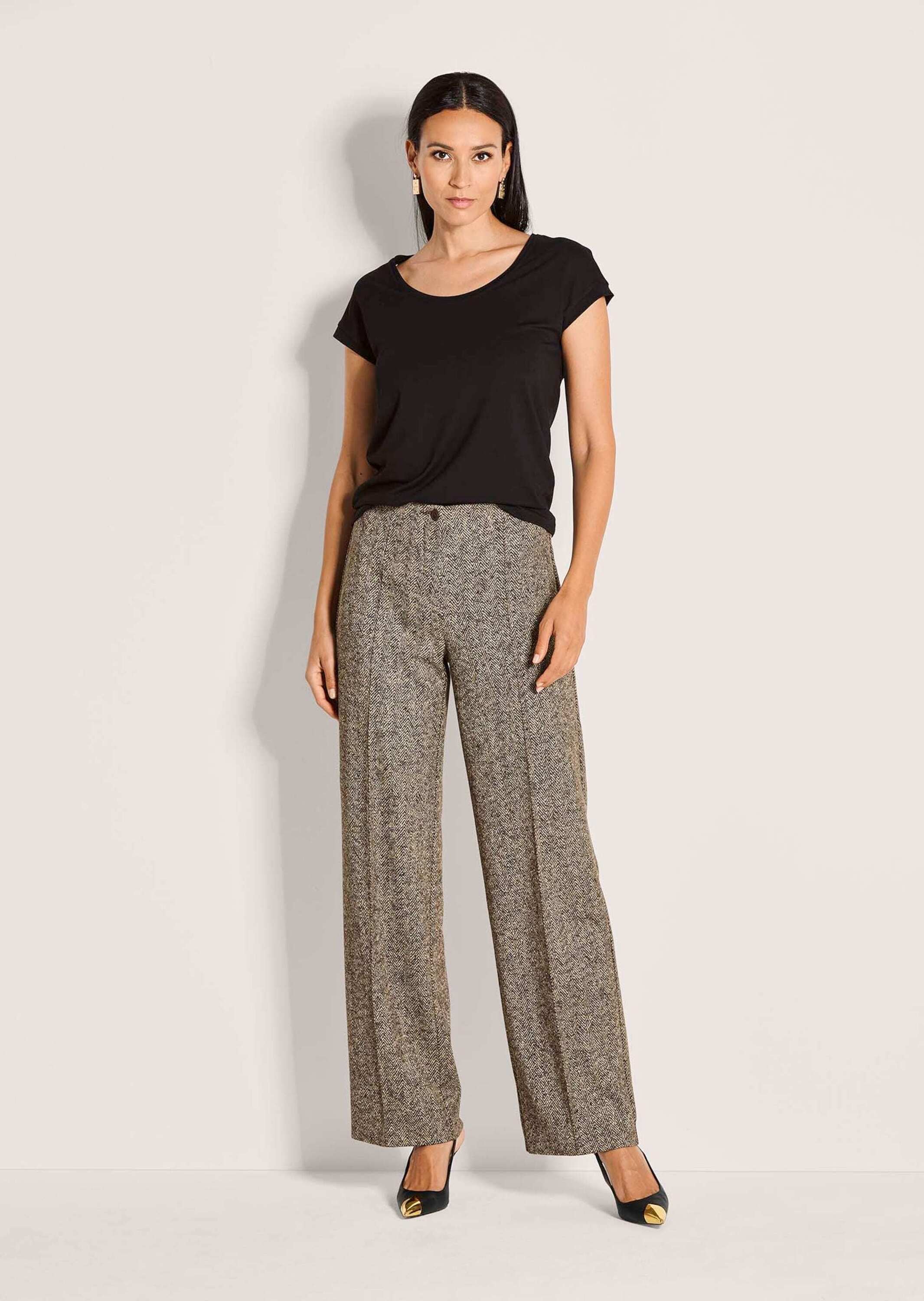 MADELEINE Bügelfaltenhose »Palazzohose Palazzohose mit weitem Bein«