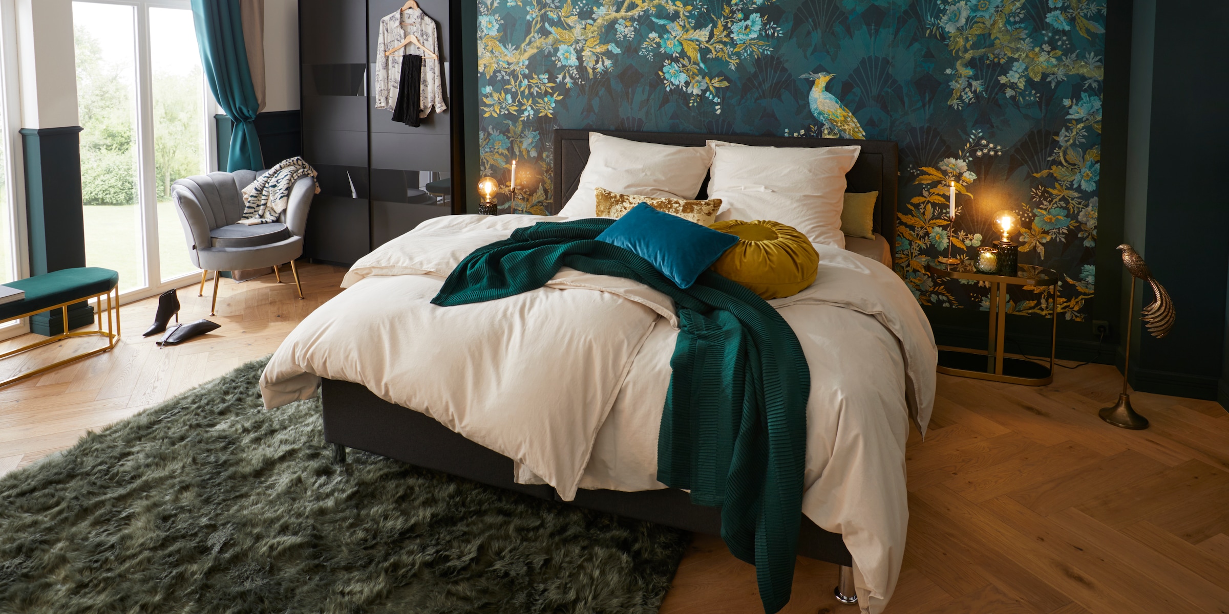 ATLANTIC home collection Boxbett »Helen« Tonnentaschenfederkern-Matratze und Topper, wahlweise mit Bettkasten