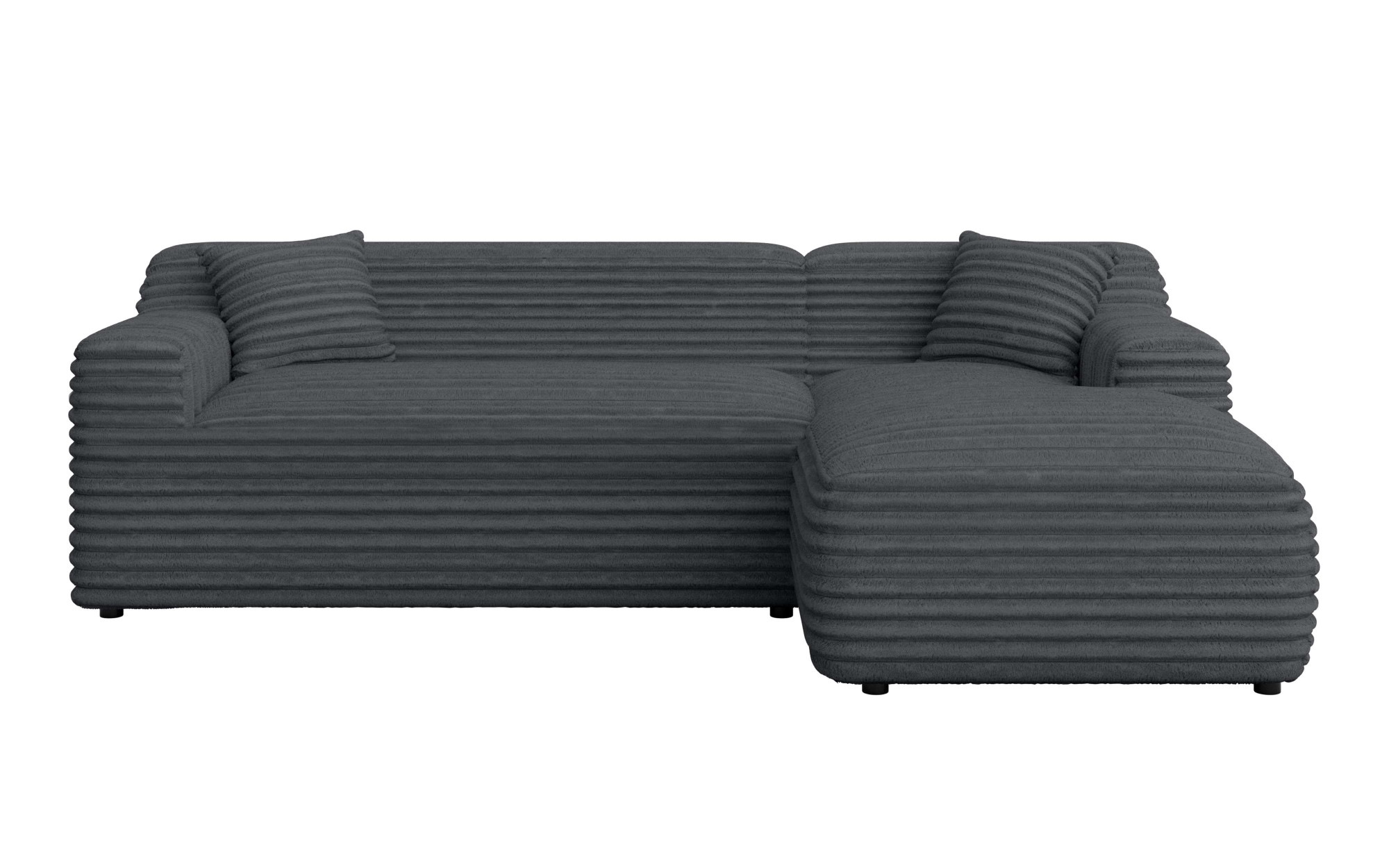 Home affaire Ecksofa »LILLIANA Designsofa, L-Form mit Recamiere rechts/links bestellbar«, L-Form mit Wellenunterfederung, Maße B/T/H: 256/160/76 cm