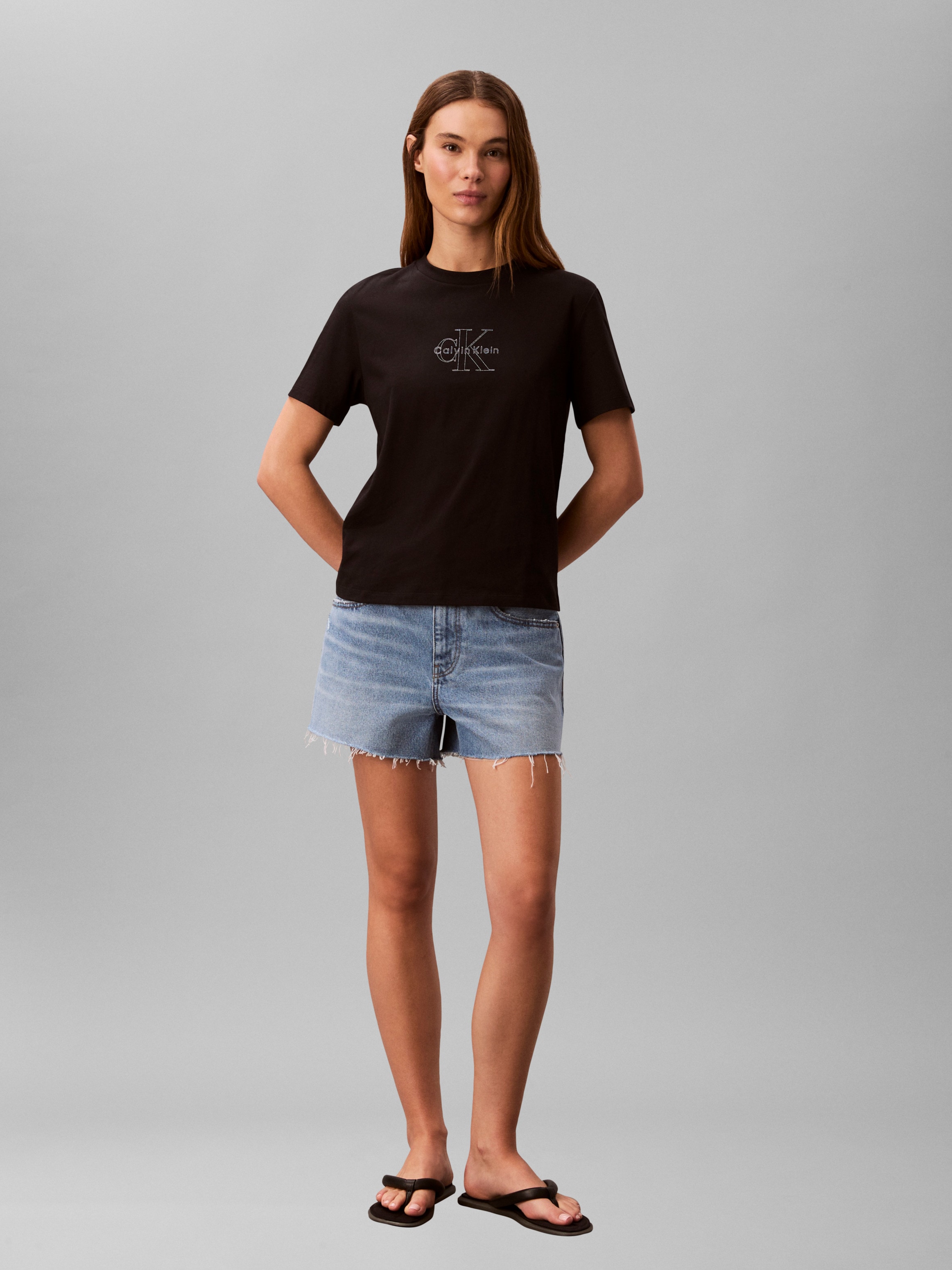 Calvin Klein Jeans T-Shirt »CLASIC MONOLOGO TEE« Regular fit mit Rundhalsausschnitt