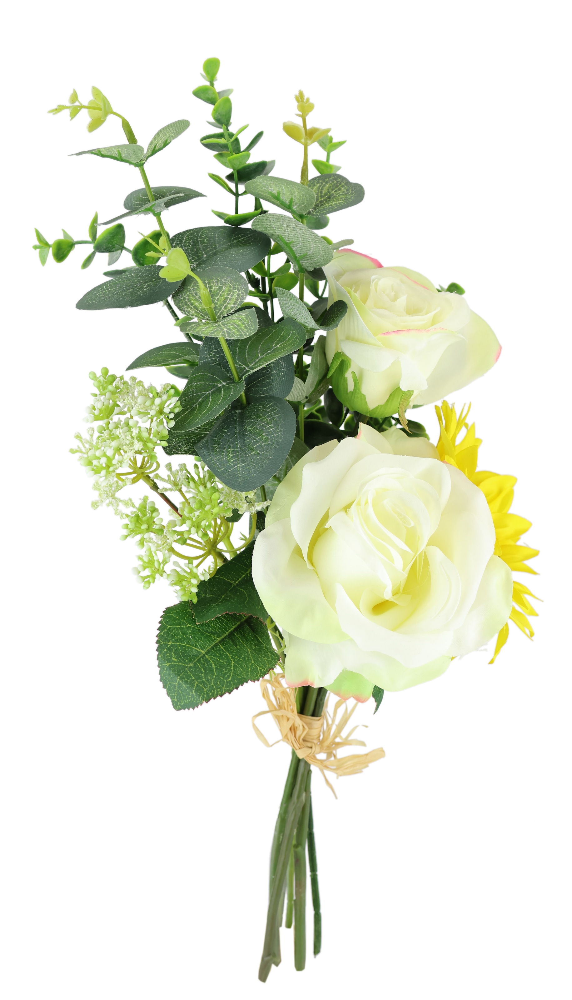 I.GE.A. Kunstblume »Bouquet Rosen/Sonnenblume« Künstlicher Strauß Blume Blumenbouquet Blumenstrauß Rosenstrauß