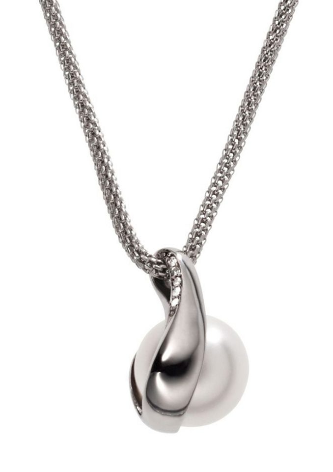 Skagen Kette mit Anhänger »Seas, SKJ0089040«, mit synth. Perle und Glassteinen