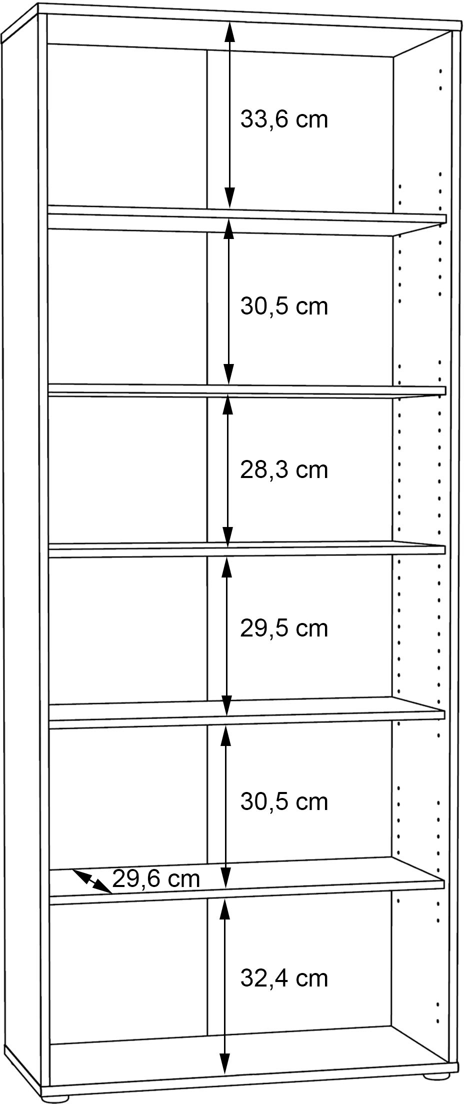 FORTE Regal »Tempra«, Breite 73,7 cm