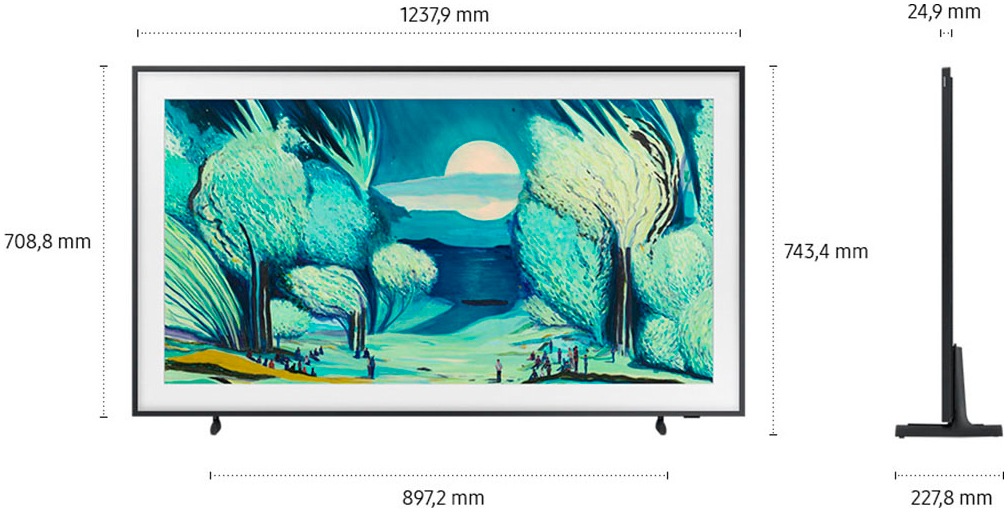 Samsung QLED-Fernseher »GQ55LS03FAU«, 4K Ultra HD, Smart-TV, The Frame, Mattes Display, Art Mode, Austauschbare Rahmen, Dolby Atmos