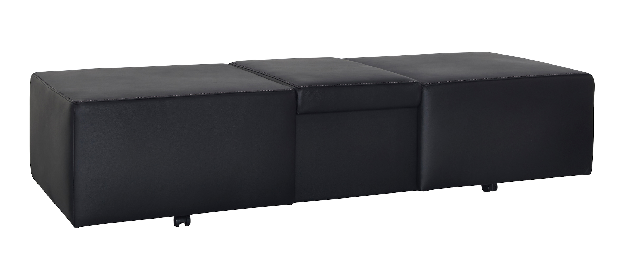 W.SCHILLIG Hocker »taboo« ausziehbar, inklusive Zwischenablage, mit Kontrastnaht