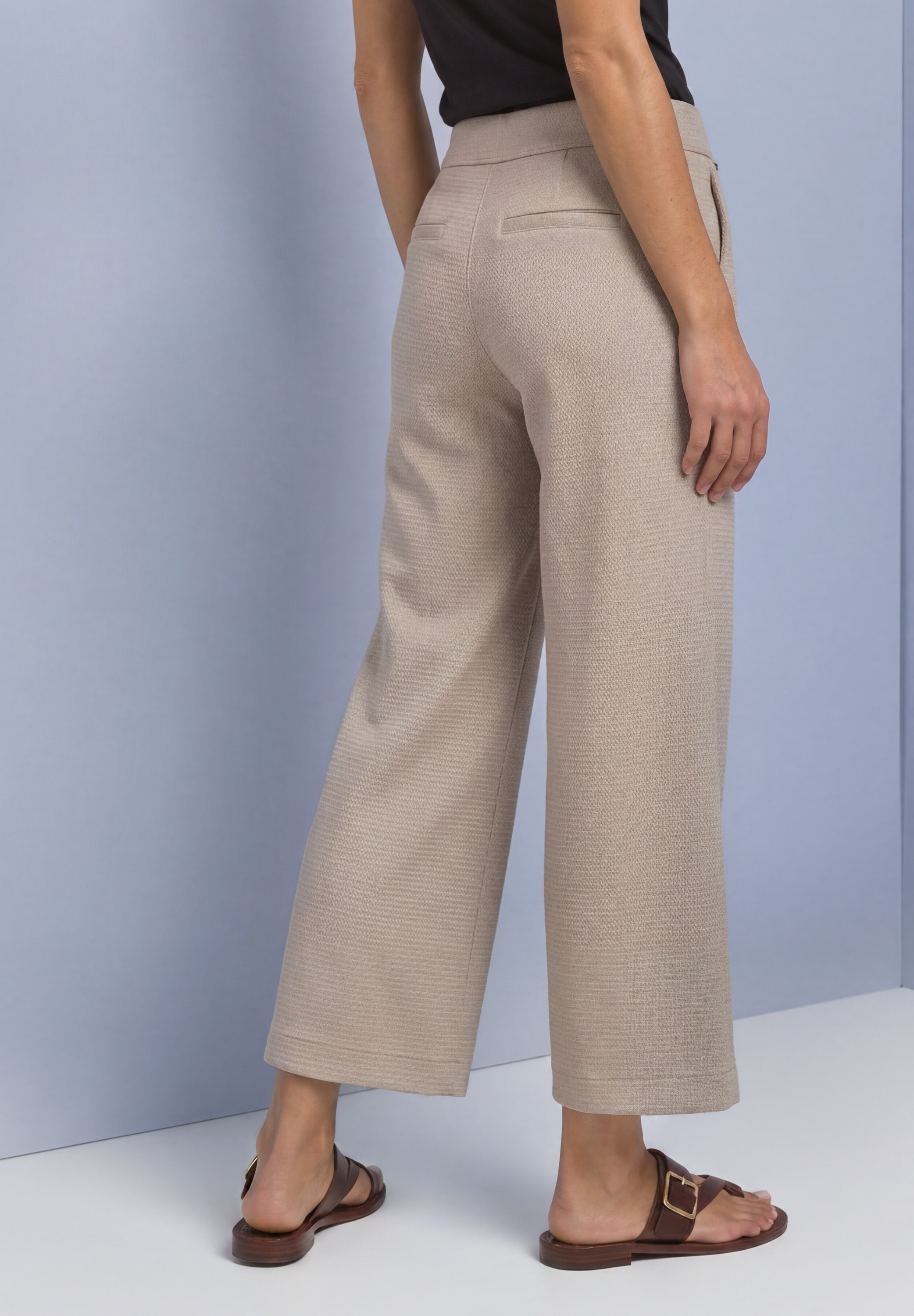 STREET ONE Culotte  Stoffhose aus Jersey mit Jacquard Dessin