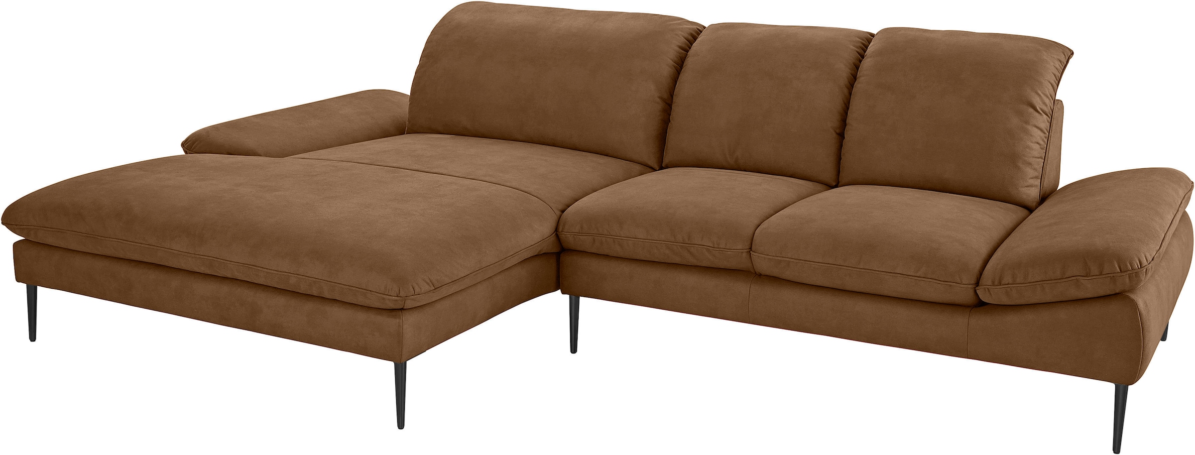 W.SCHILLIG Ecksofa »enjoy&MORE, Designsofa, elegant und bequem, L-Form« Sitztiefenverstellung, Füße schwarz pulverbeschichtet, Breite 310 cm