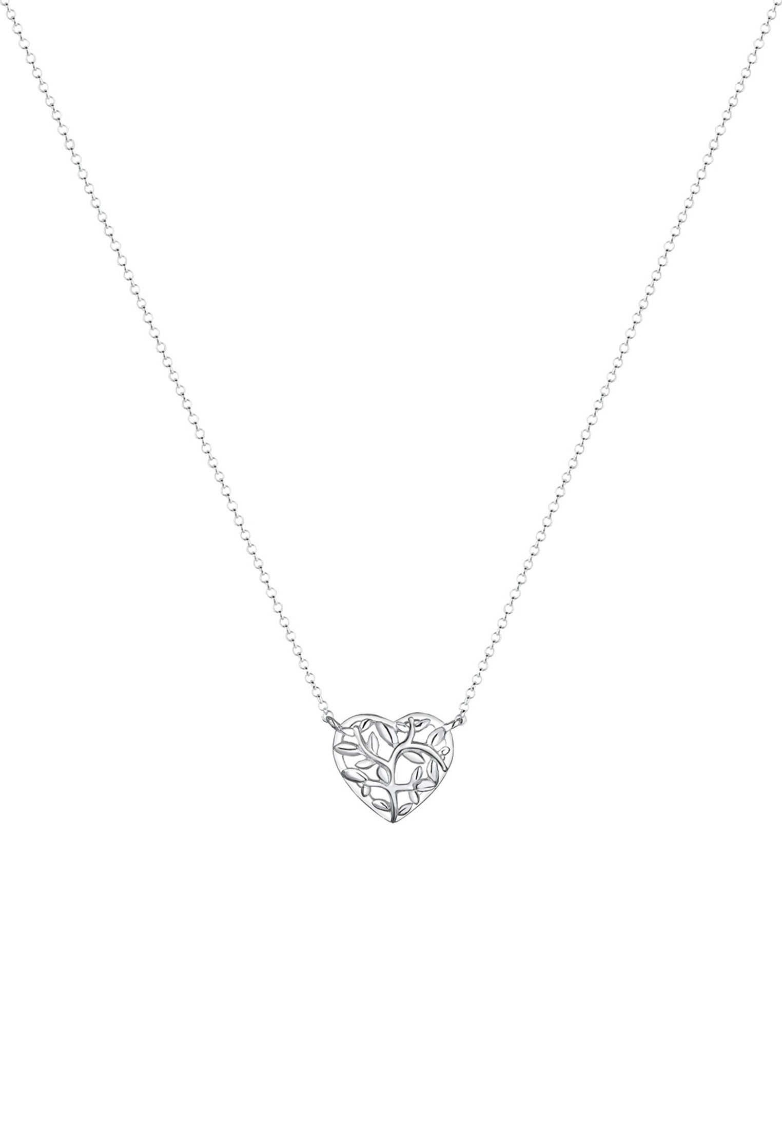 Elli Kette mit Anhänger »Halskette Anhänger Herz Lebensbaum 925 Sterling Silber«