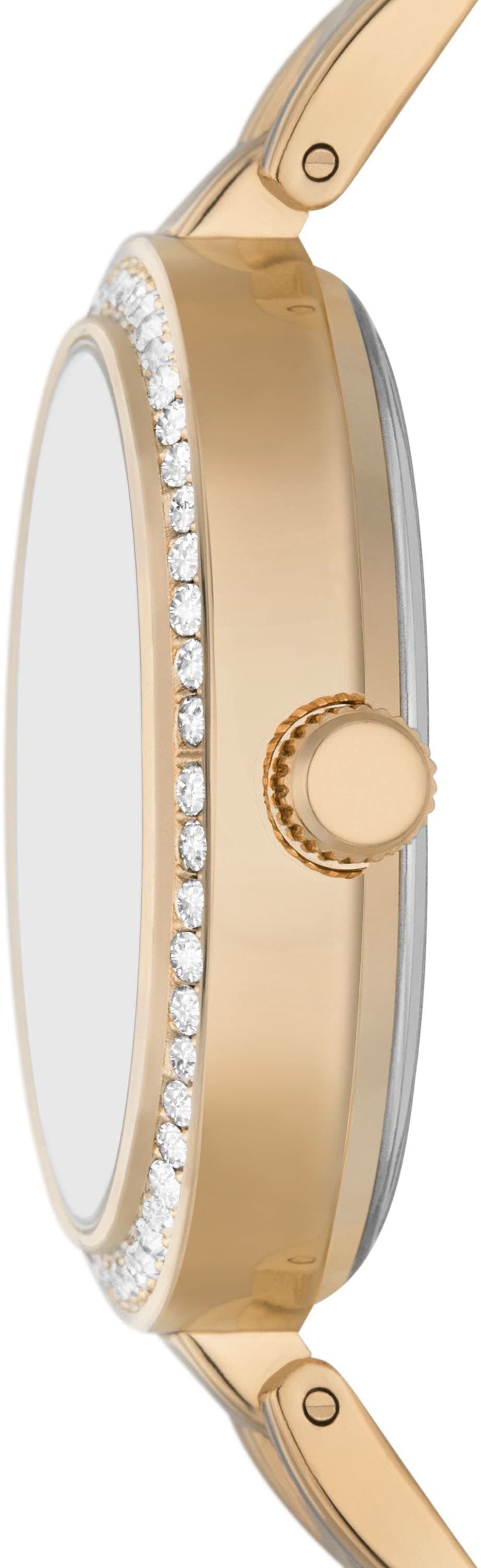 Skechers Quarzuhr »BRACELET GLITZ SET«, (Set, 6 tlg., mit 5 Schmuckarmbändern), Armbanduhr, Damenuhr, analog, Glassteine, Geschenkidee
