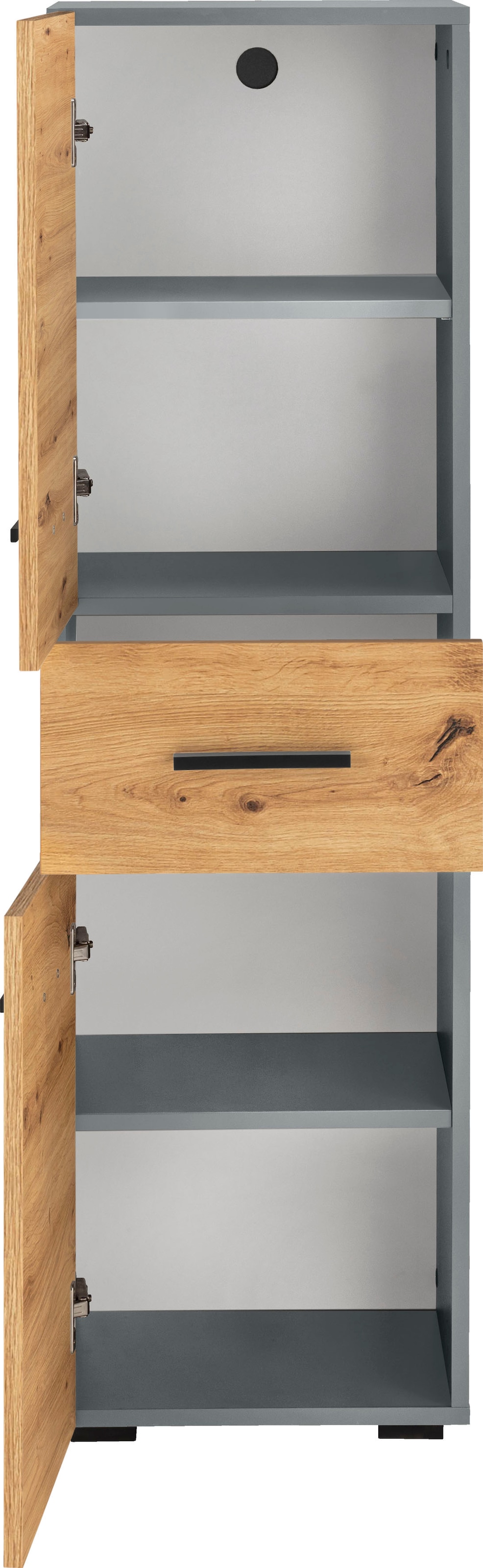 welltime Midischrank »Skara« verstellbarer Einlegeböden hinter jeder Tür, Breite 38 cm, Höhe 130 cm