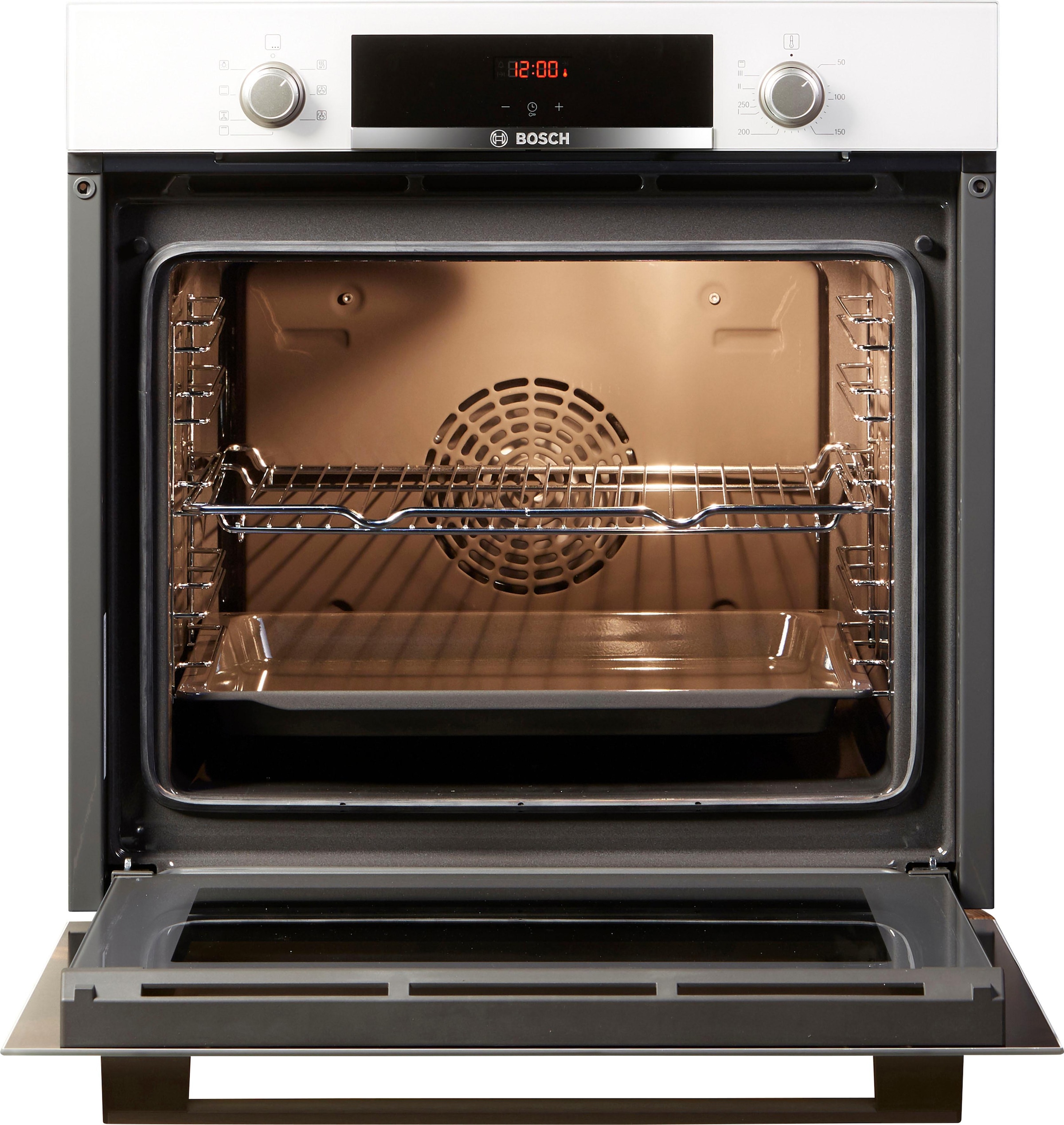 BOSCH Einbaubackofen 4 »HBA533BW1«, mit Teleskopauszug nachrüstbar, ecoClean Direct