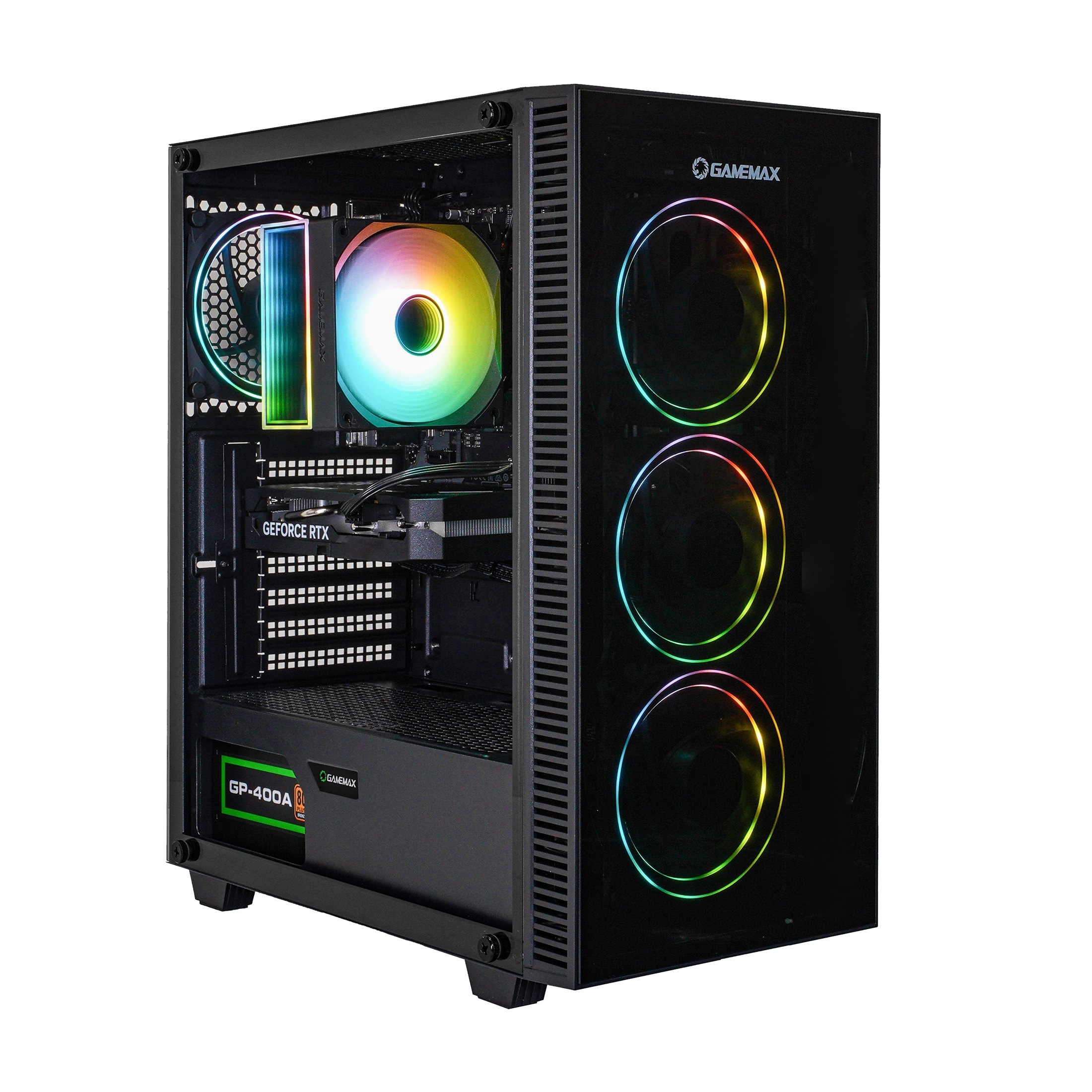 GAMEMAX Gaming-PC »Draco XD 7590 AMD Ryzen 5 7500F RTX 5060 32GB DDR5 1TB SSD« Windows 11, DDR5 RAM