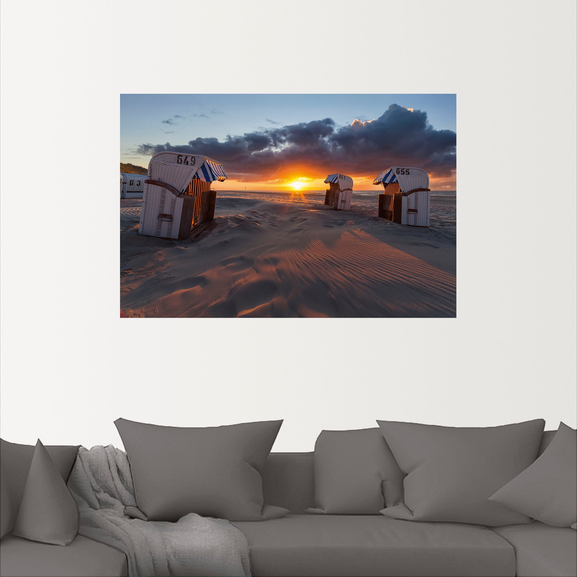 Artland Wandbild »Am Ende eines Tages«, Strandbilder, (1 St.), als Alubild, Leinwandbild, Wandaufkleber oder Poster in versch. Größen