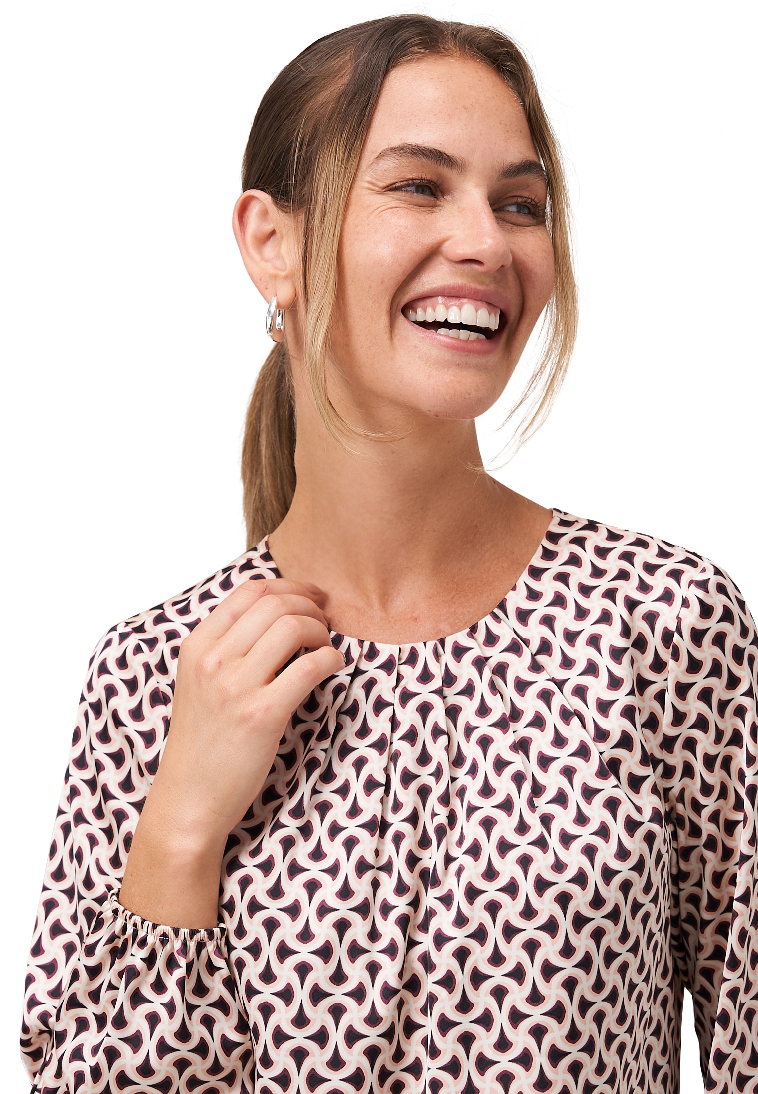 Zero Satinbluse »Satinbluse mit Druck«