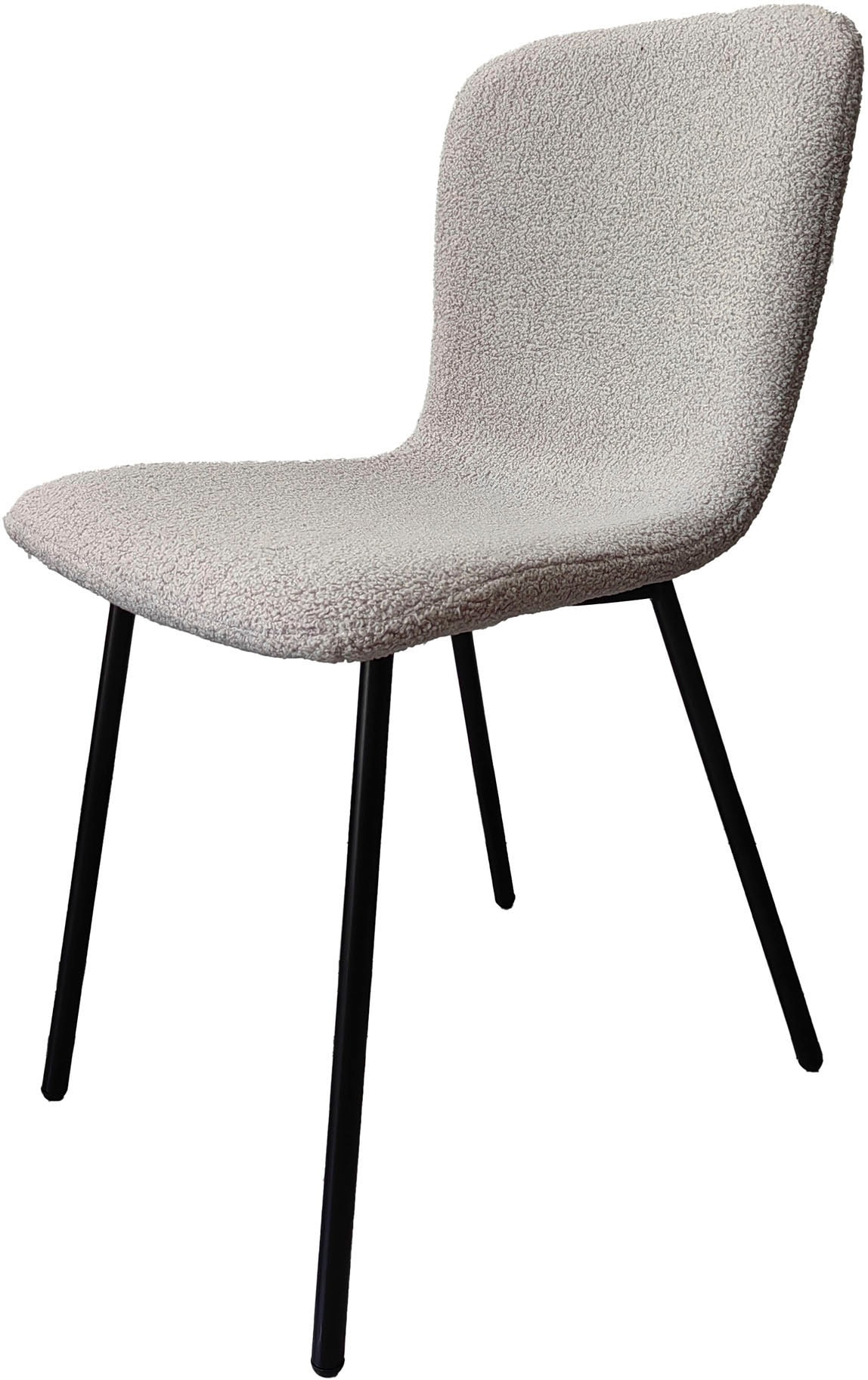 SalesFever 4-Fußstuhl »Esszimmerstuhl - stilvolles Set«, (Set), 4 St., Bouclé, Ergonomisches 4er-Set für optimalen Sitzkomfort