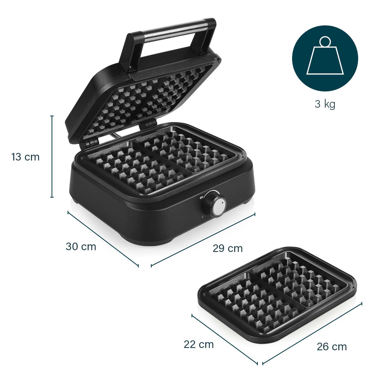 PRINCESS Waffeleisen »132398 Deluxe« 1500 W