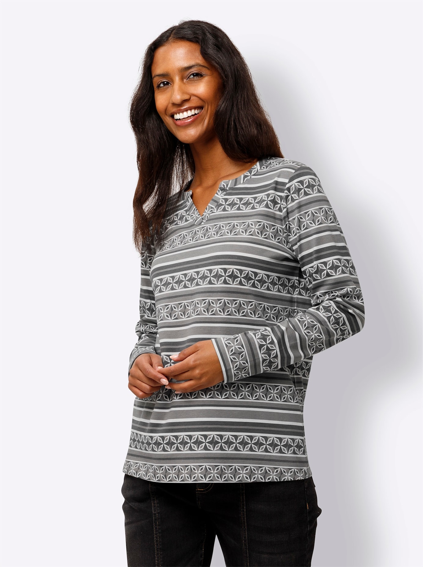 heine Langarmshirt »Druck-Shirt« 1 Stk.