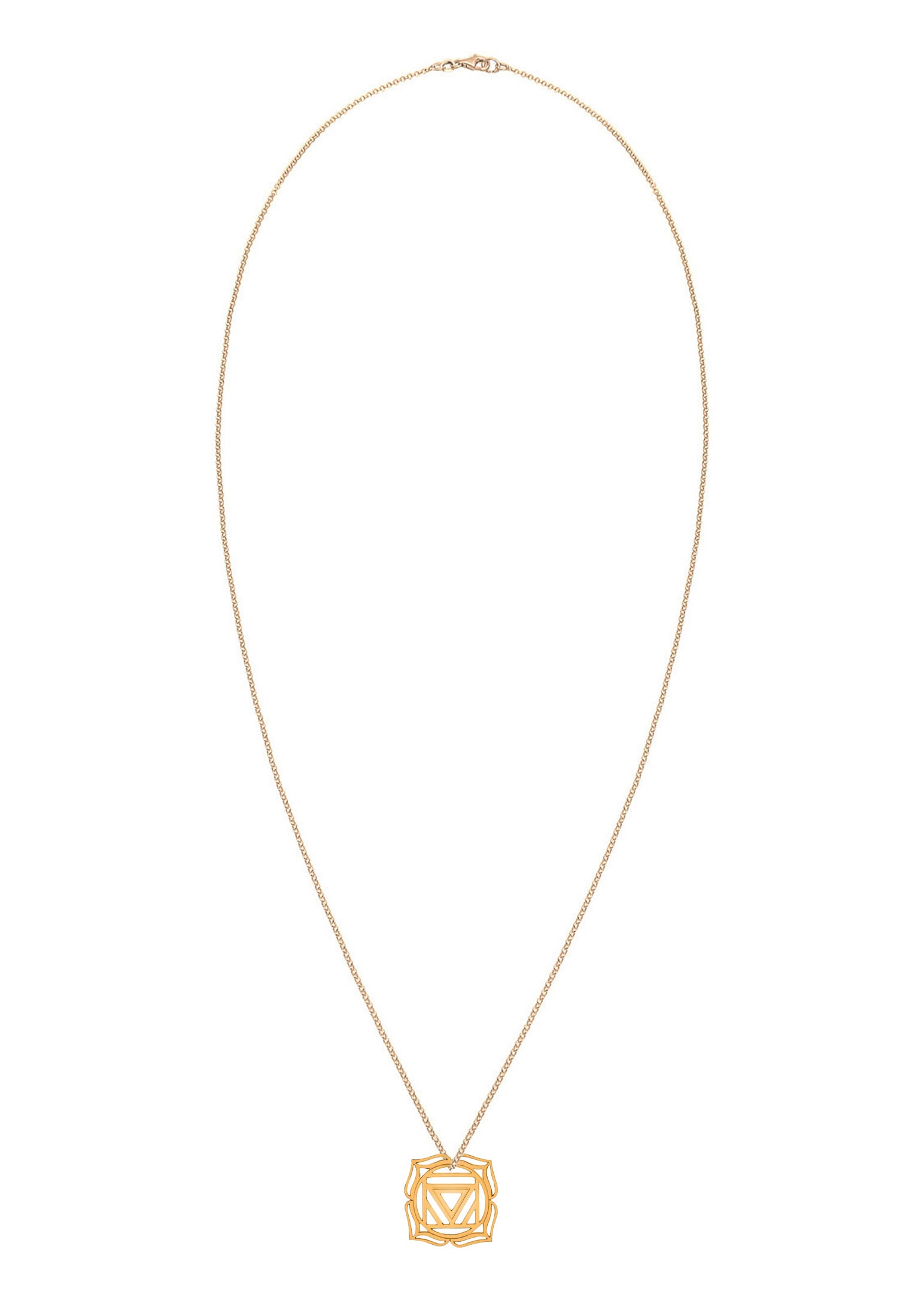 Nenalina Lange Kette »Halskette Muladhara Chakra Symbol Anhänger Spirit 925 Silber«