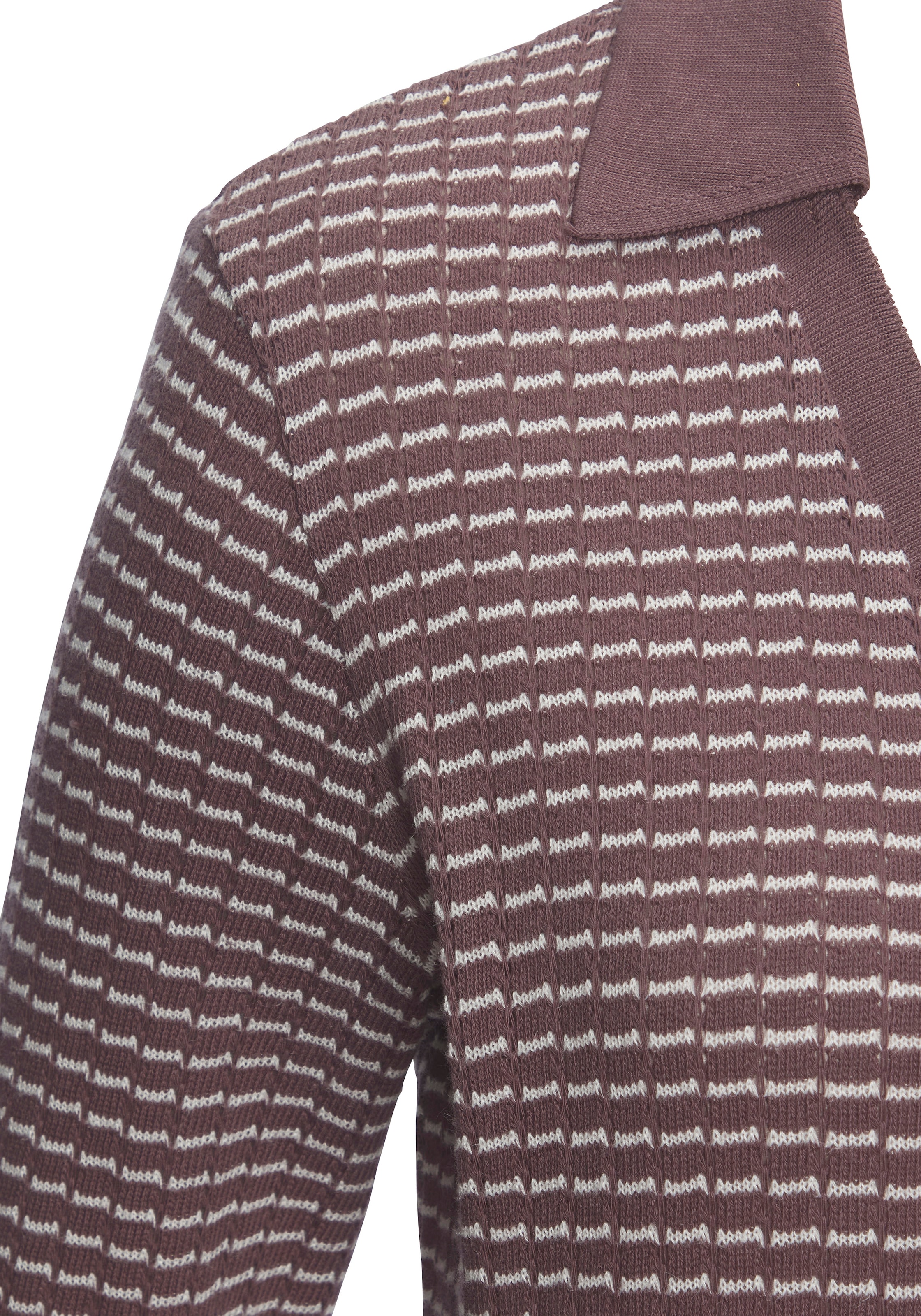 Vivance Langarm-Poloshirt »aus strukturierter Strickqualität«, schöne Strick-Qualität