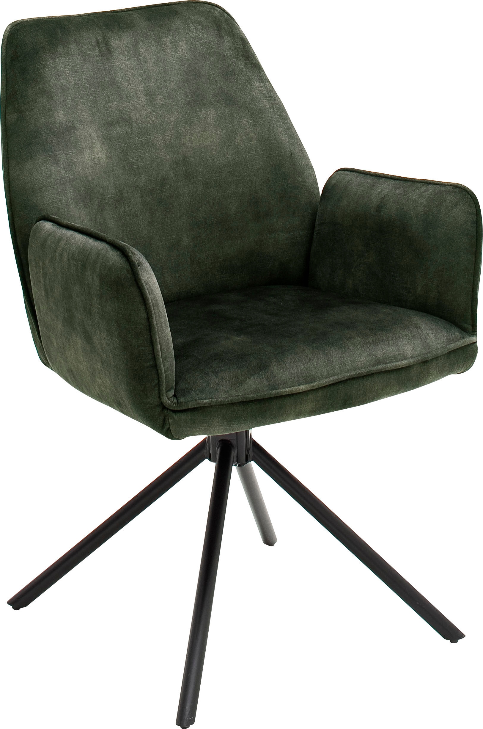 MCA furniture Esszimmerstuhl »Ottawa mit Armlehne« (Set) 2 Stk.Vintage Veloursoptik mit Keder, Stuhl belastbar bis 120 Kg