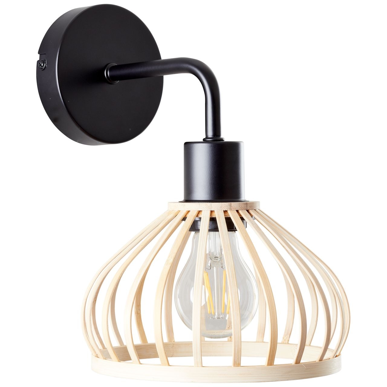 mit Style Wandleuchte - Brilliant bei - OTTO Fassung E27 Nature Bambusschirm Wandlampe - 1 »Norah«, flammig-flammig, 27x19x23cm