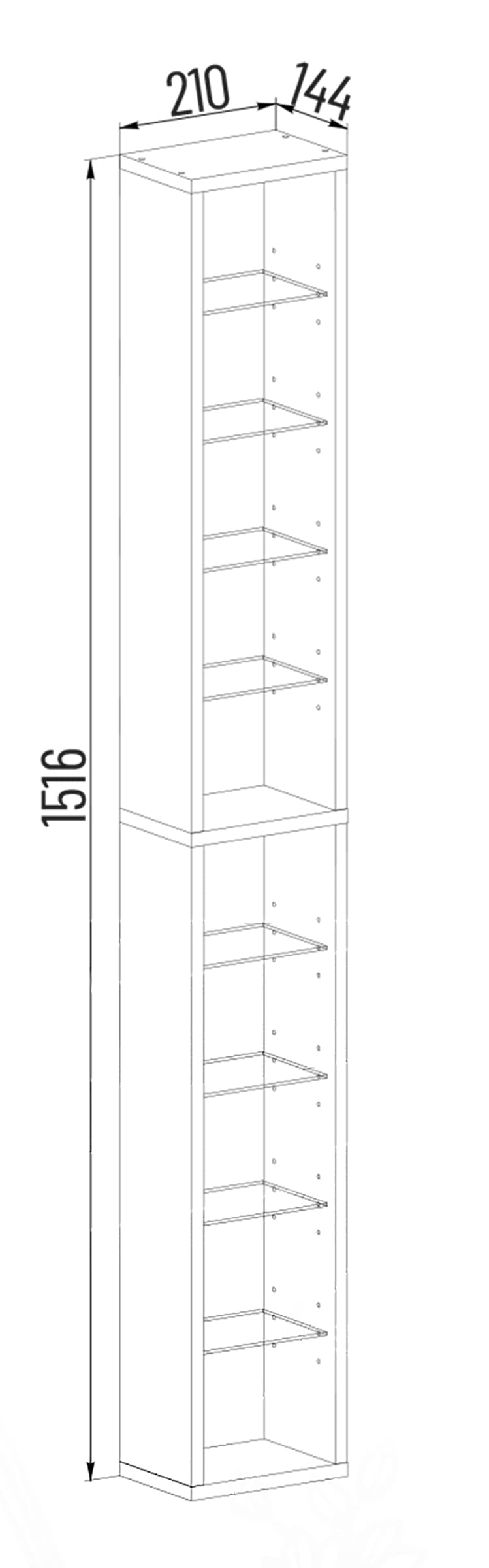 VCM Standregal »Holz CD DVD Stand Aufbewahrung Regal Rasato XL«