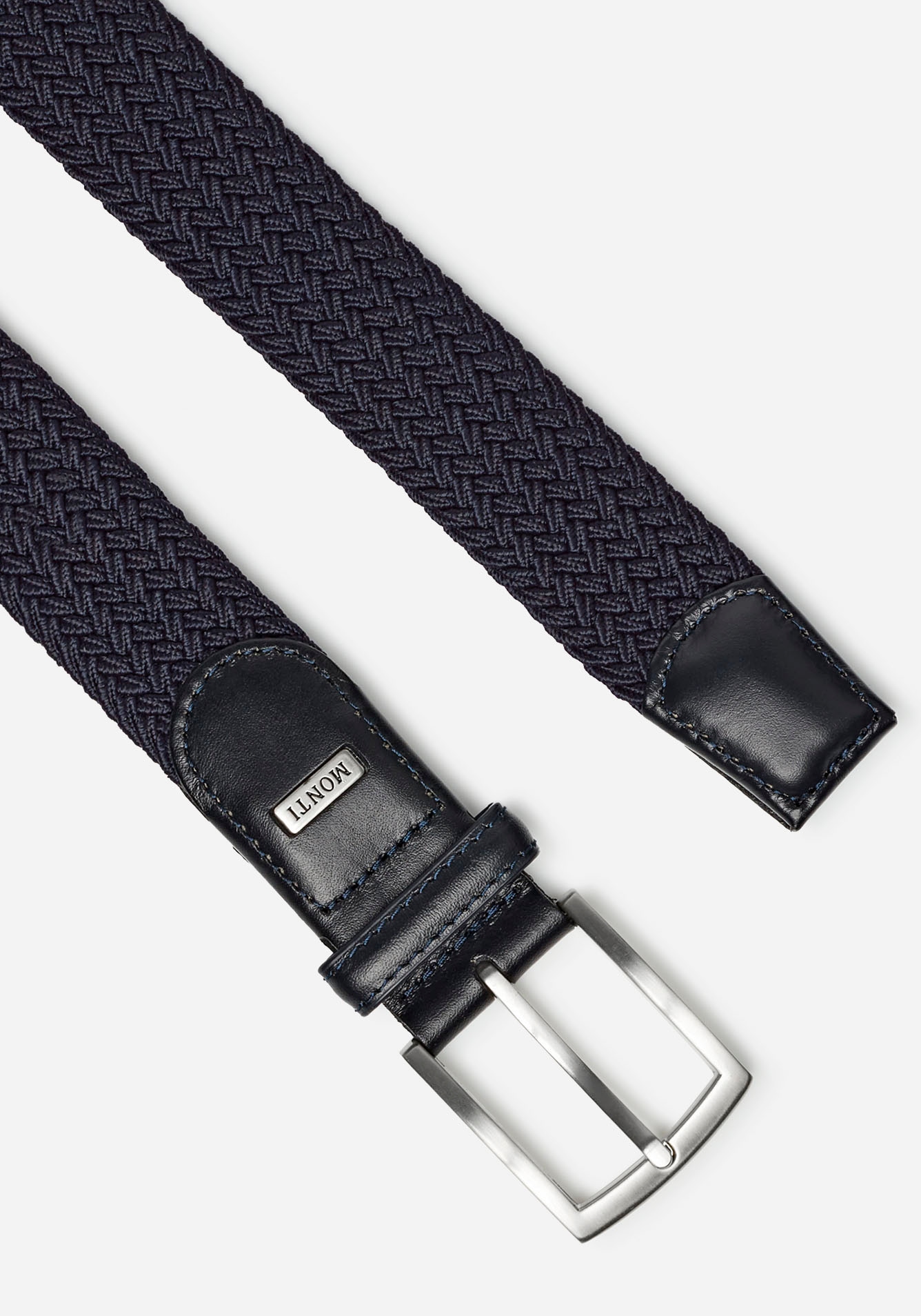 MONTI Ledergürtel »HAMBURG«, 3,5 cm breit, Elastischer Flechtgürtel, Casual-Business-Sportiv