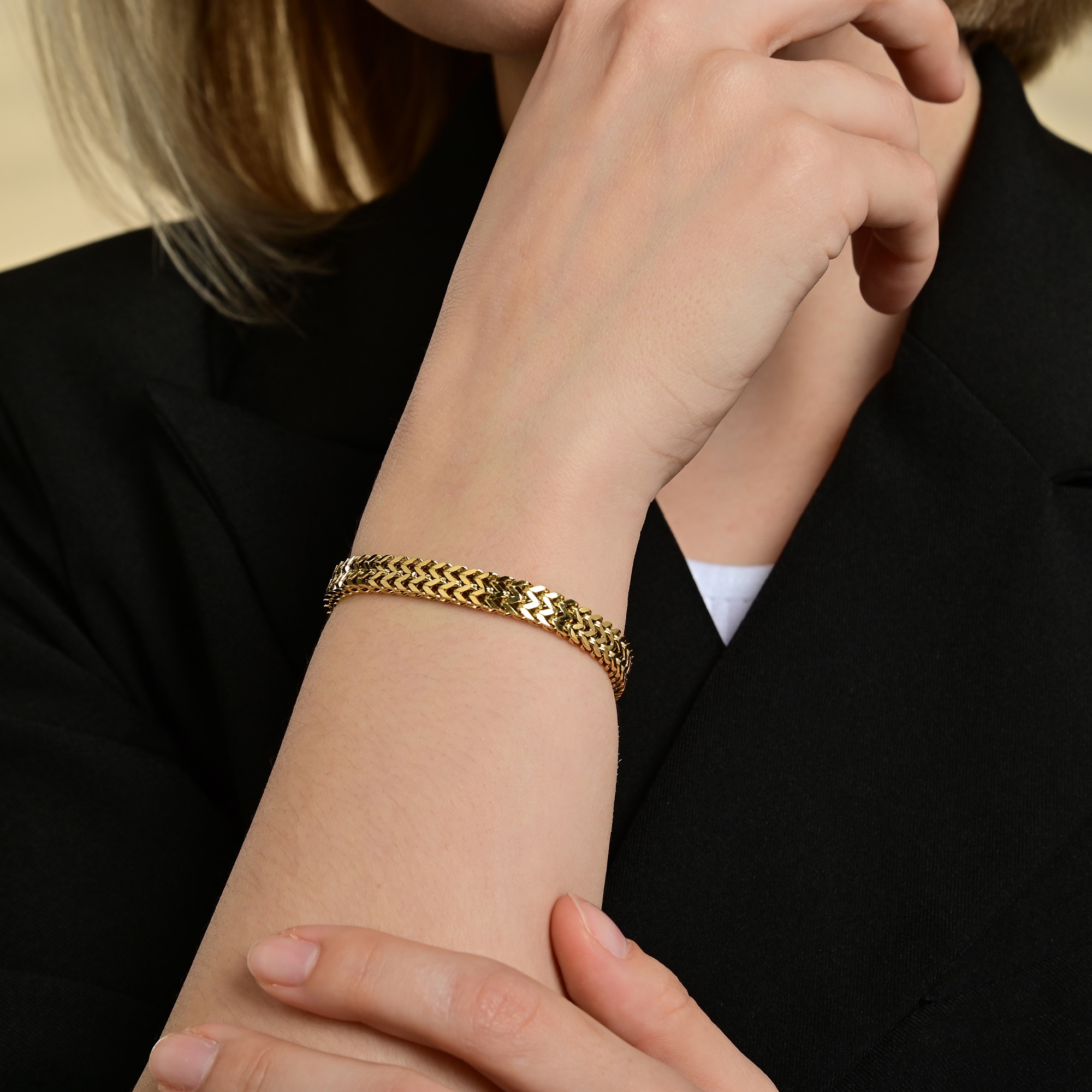 Adelia´s Panzerarmband »Unisex Armband ¿ Panzerarmband aus Edelstahl 21 cm«