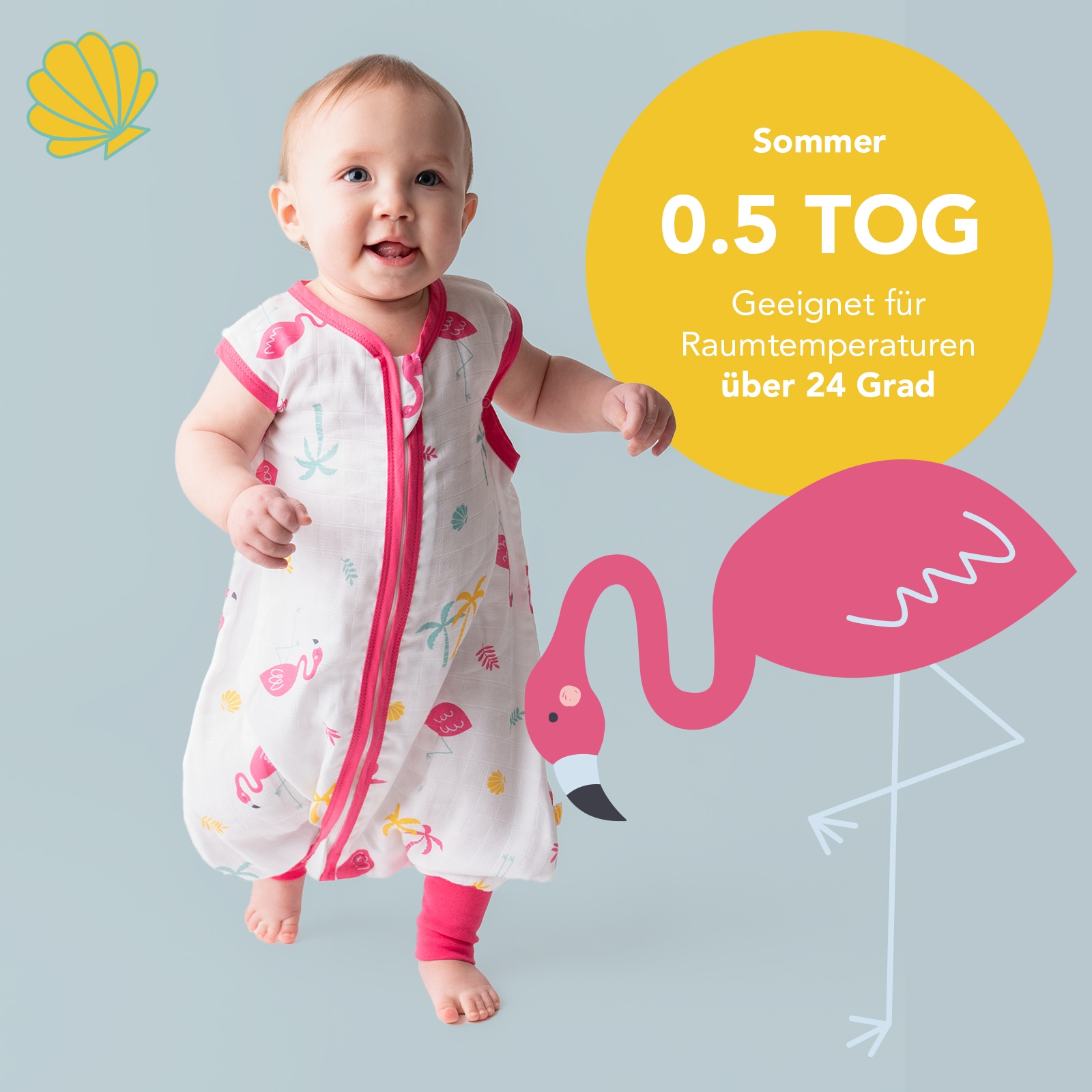 Schlummersack Babyschlafsack »Schlafsack mit Füßen 0.5 Tog«