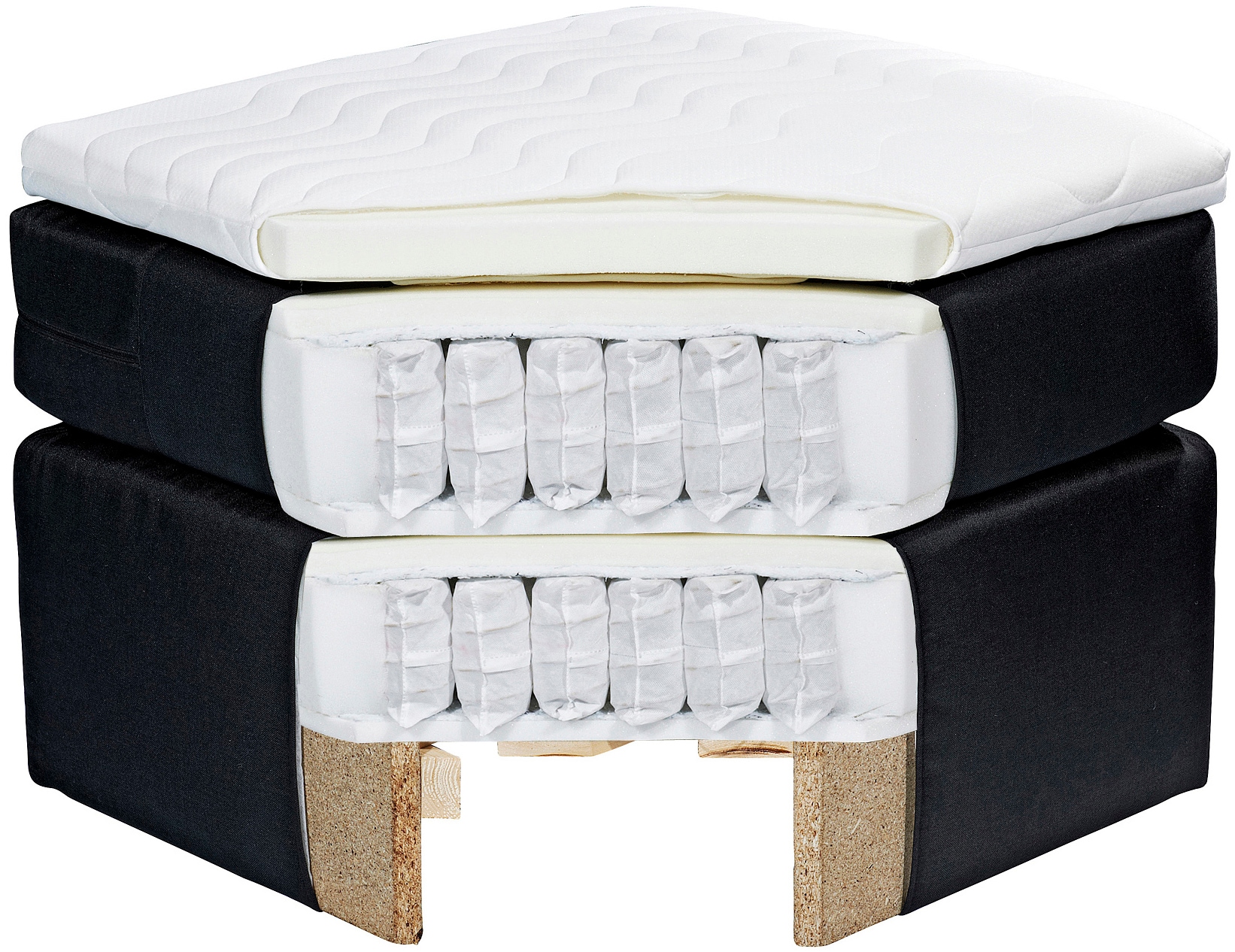 ED EXCITING DESIGN Boxspringbett »Talena« inkl. Motor und Topper