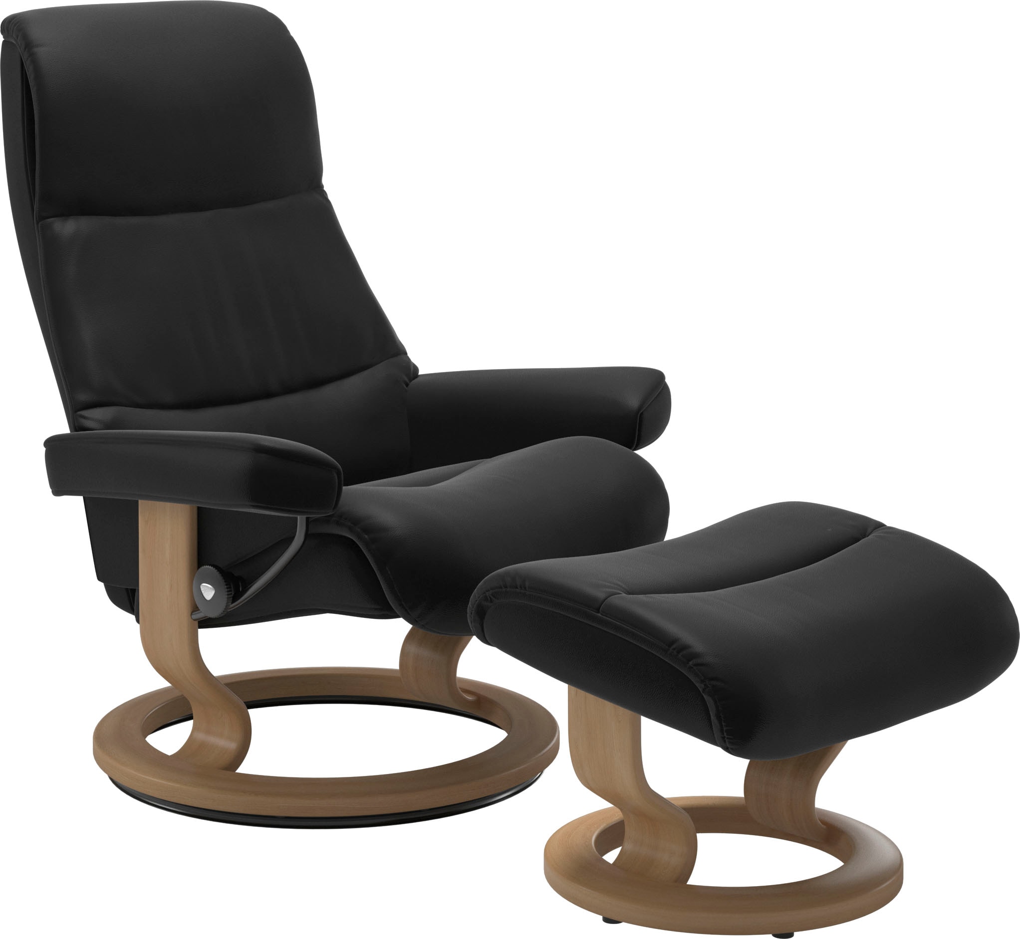 Stressless Fußhocker »View« mit Classic Base in schwarz, Größe B/H/T: 57 cm x 40 cm x 47 cm