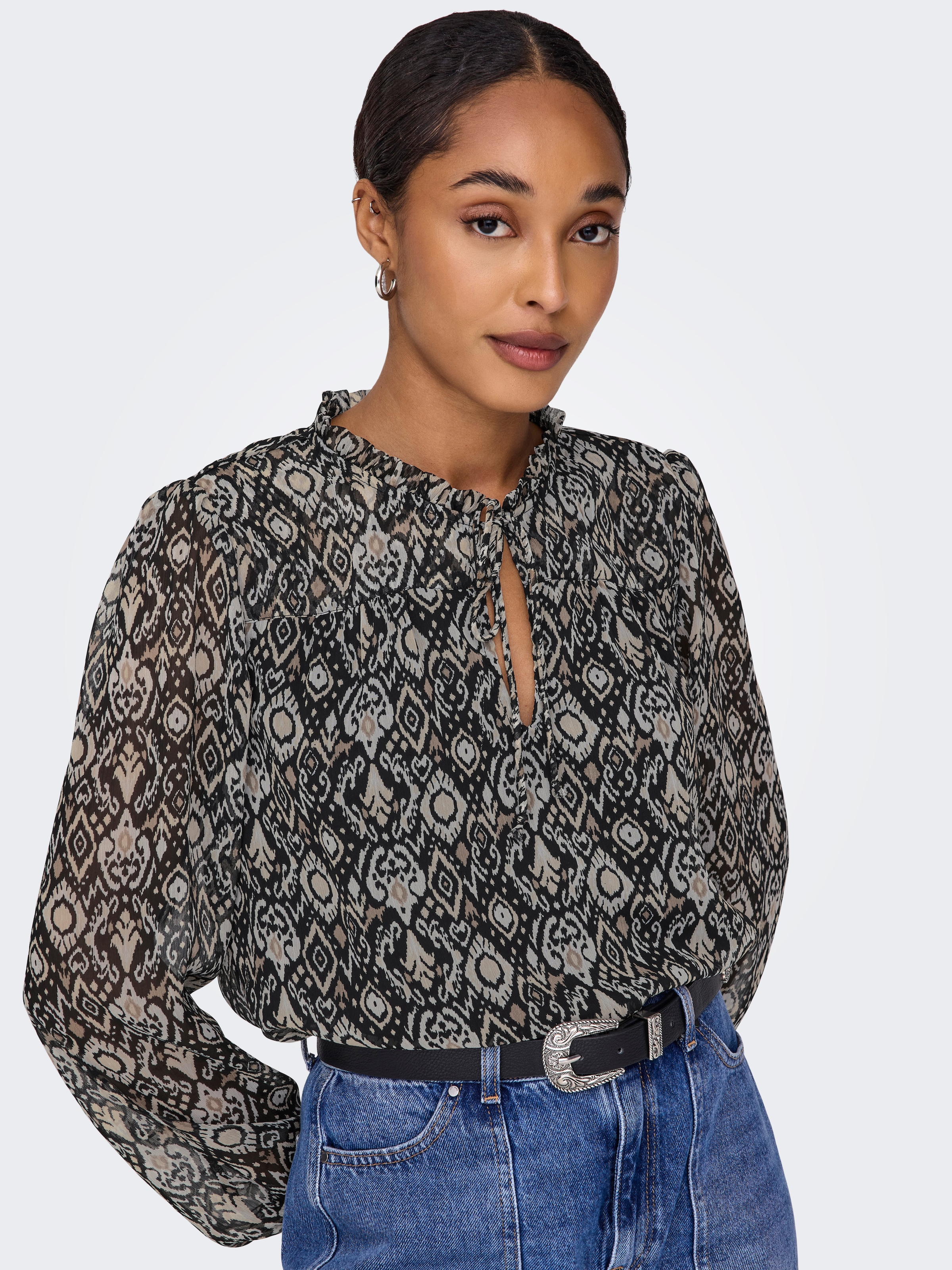 ONLY Chiffonbluse »ONLDITSY L/S BLOUSE WVN«