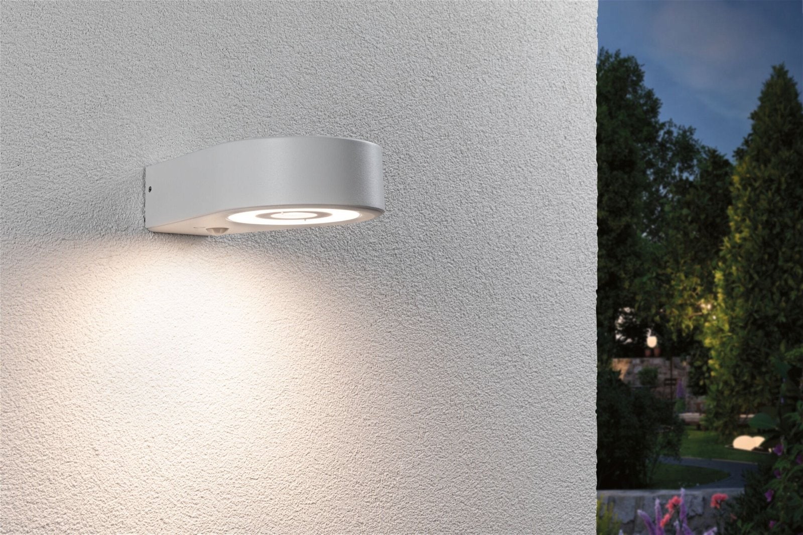 Paulmann LED Außen-Wandleuchte »Silma IP44 65x186mm 3000K 5,5 / 1x0,7W 600lm 230V Aluminium«, 1 flammig, Bewegungsmelder