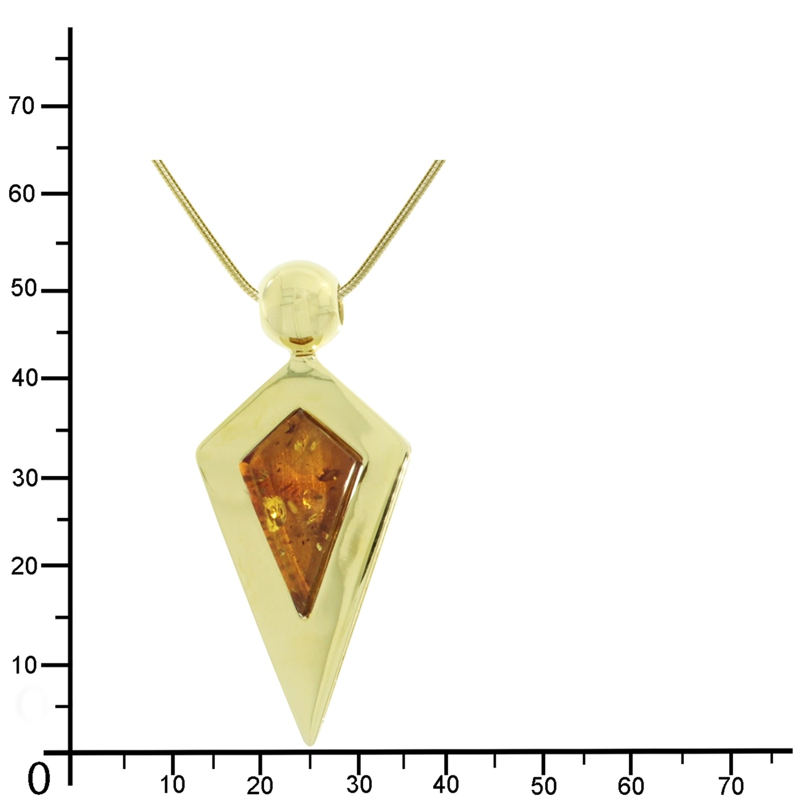 OSTSEE-SCHMUCK Kette mit Anhänger »- Erka - Silber 925/000, vergoldet - Bernstein«