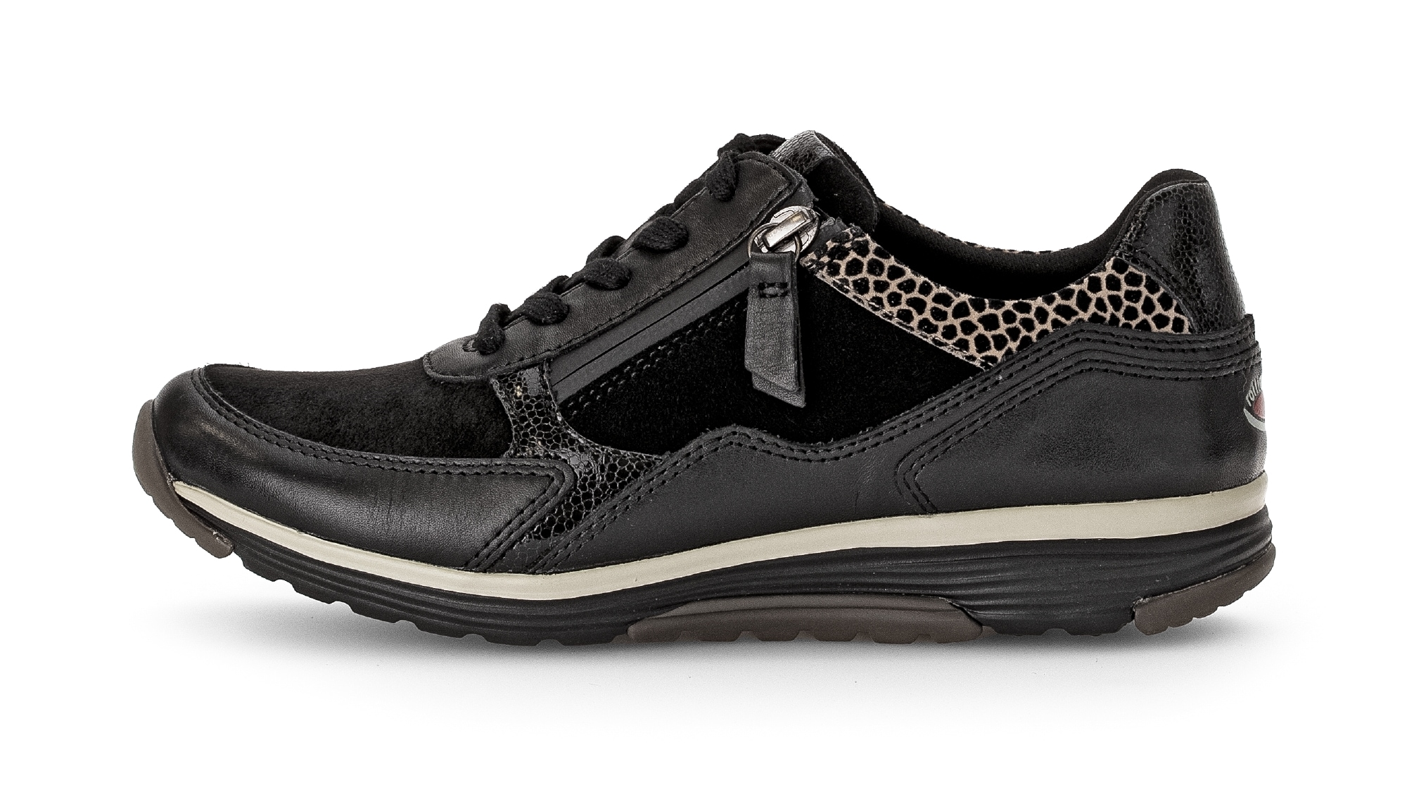 Gabor Rollingsoft Keilsneaker, Komfortschuh, Halbschuh, Schnürschuh mit Logo an der Ferse