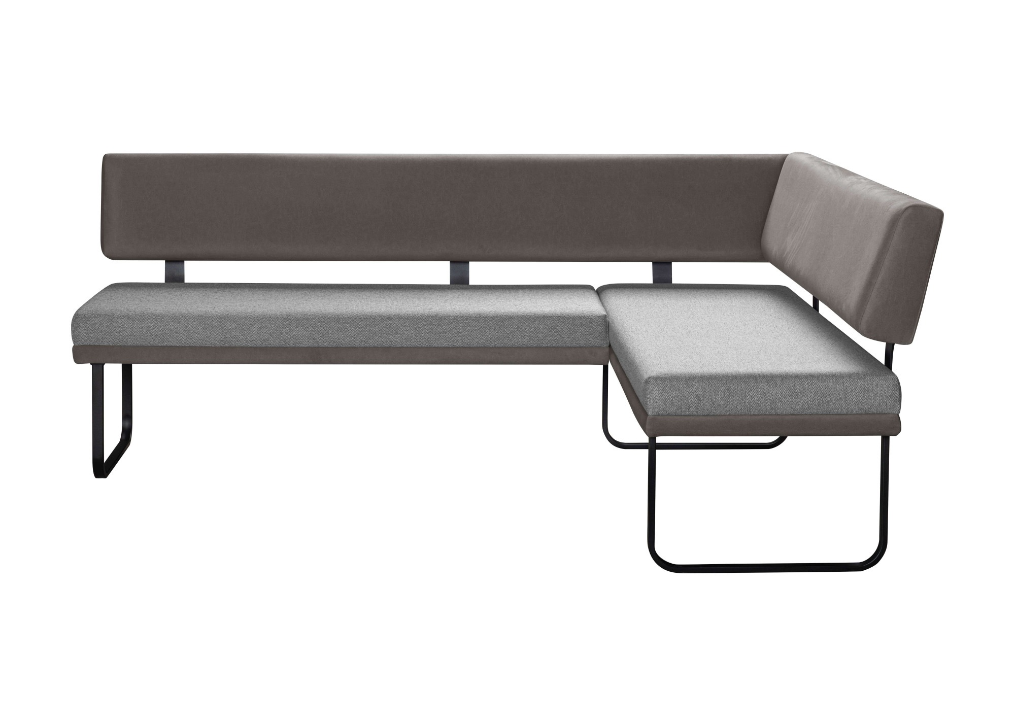 OTTO home Eckbankgruppe »Gabi Essecke, Sitzgruppe, Eckbankgruppe, Küchenbankgruppe« Set, 4tlg, 4 tlg. tlg. Gestell aus matt-schwarzem Flachmetall, stabil, 2-Stoff-Design